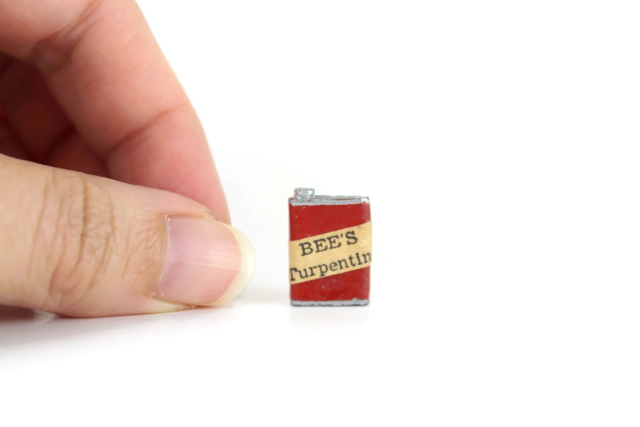 Vintage 1:12 Miniature Dollhouse Can of Turpentine