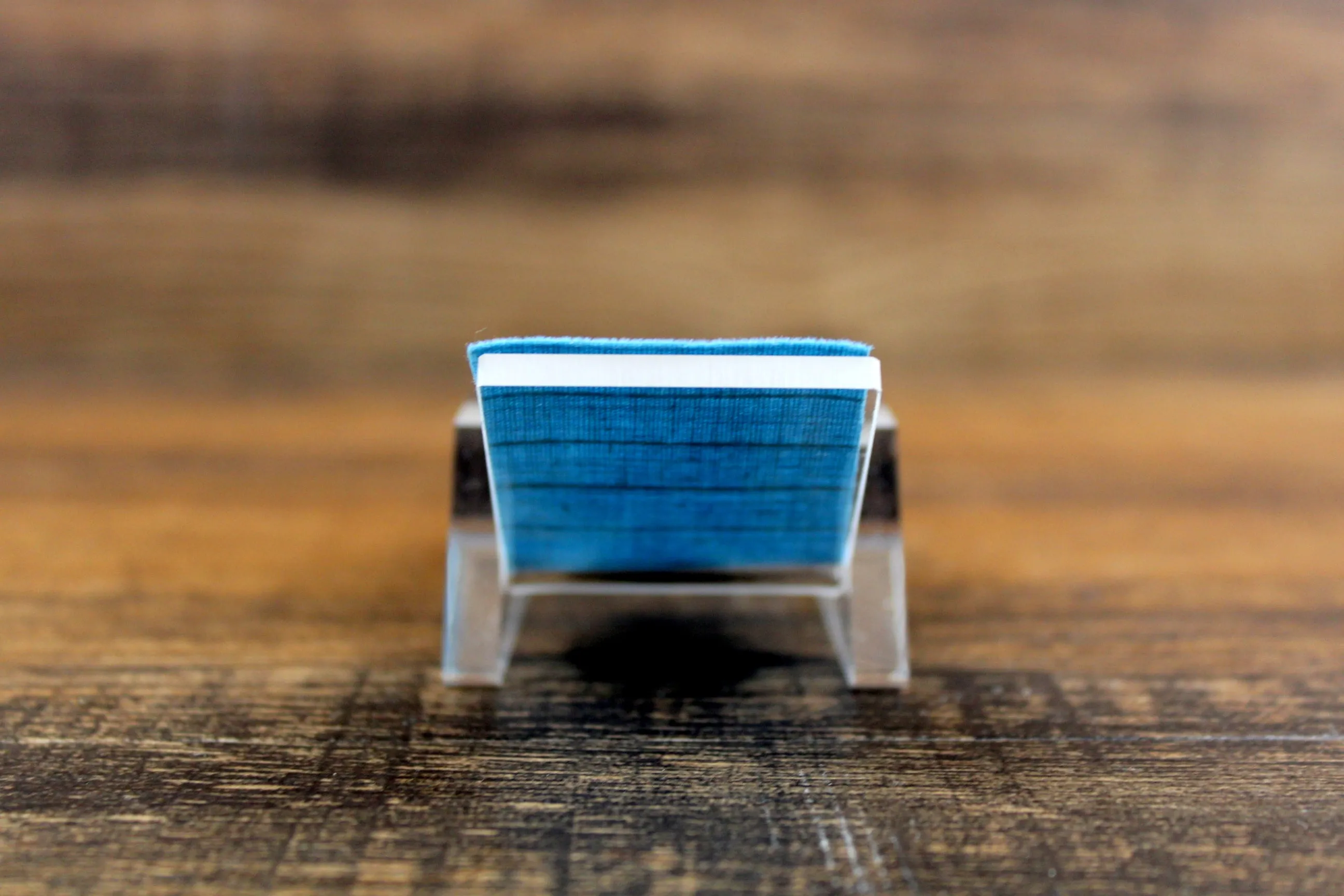 Vintage 1:12 Miniature Dollhouse Clear Acrylic Poolside Lounge Chair with Blue Striped Towel