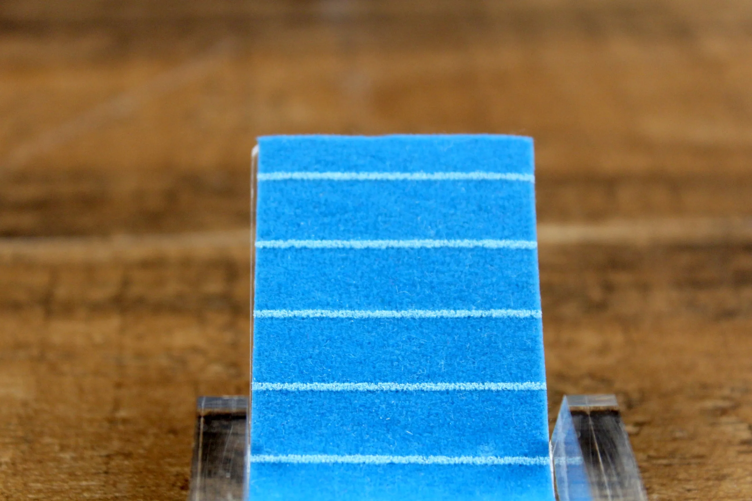 Vintage 1:12 Miniature Dollhouse Clear Acrylic Poolside Lounge Chair with Blue Striped Towel