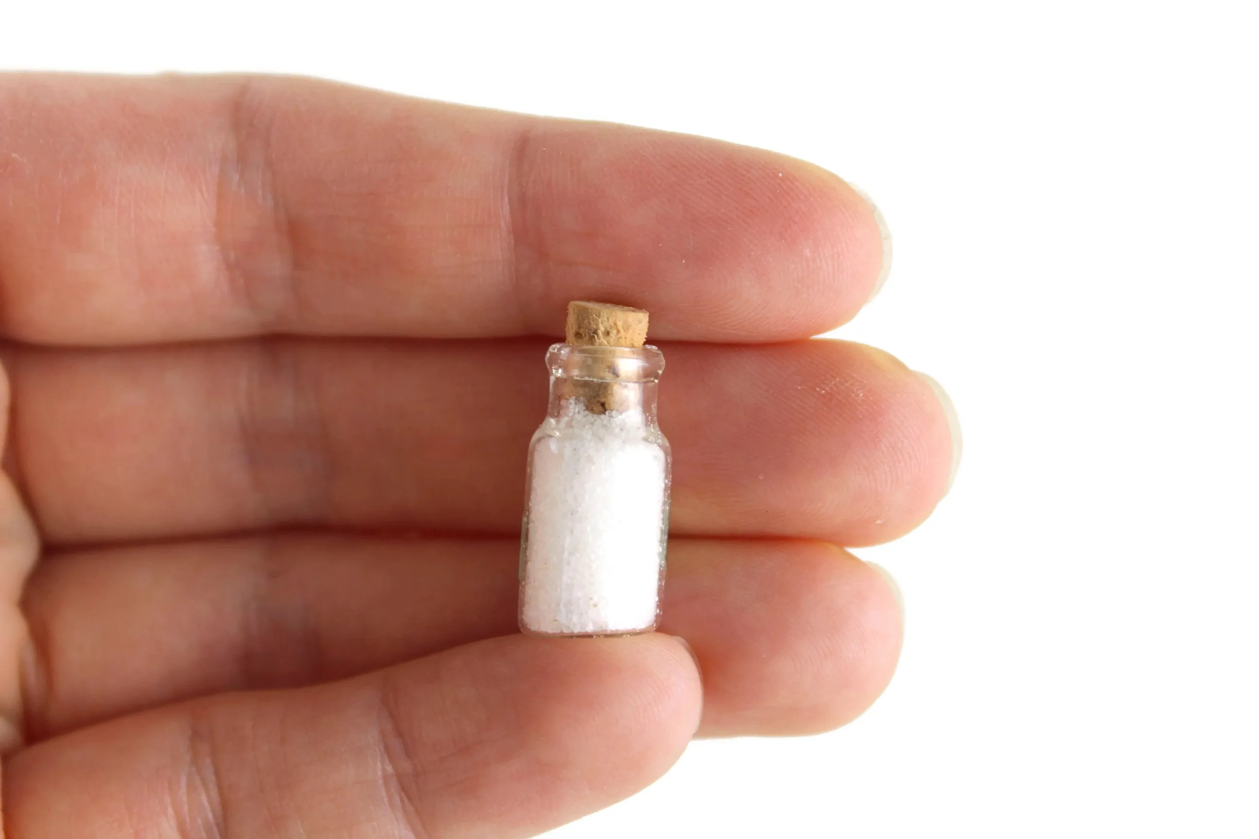 Vintage 1:12 Miniature Dollhouse Glass Salt Spice Jar