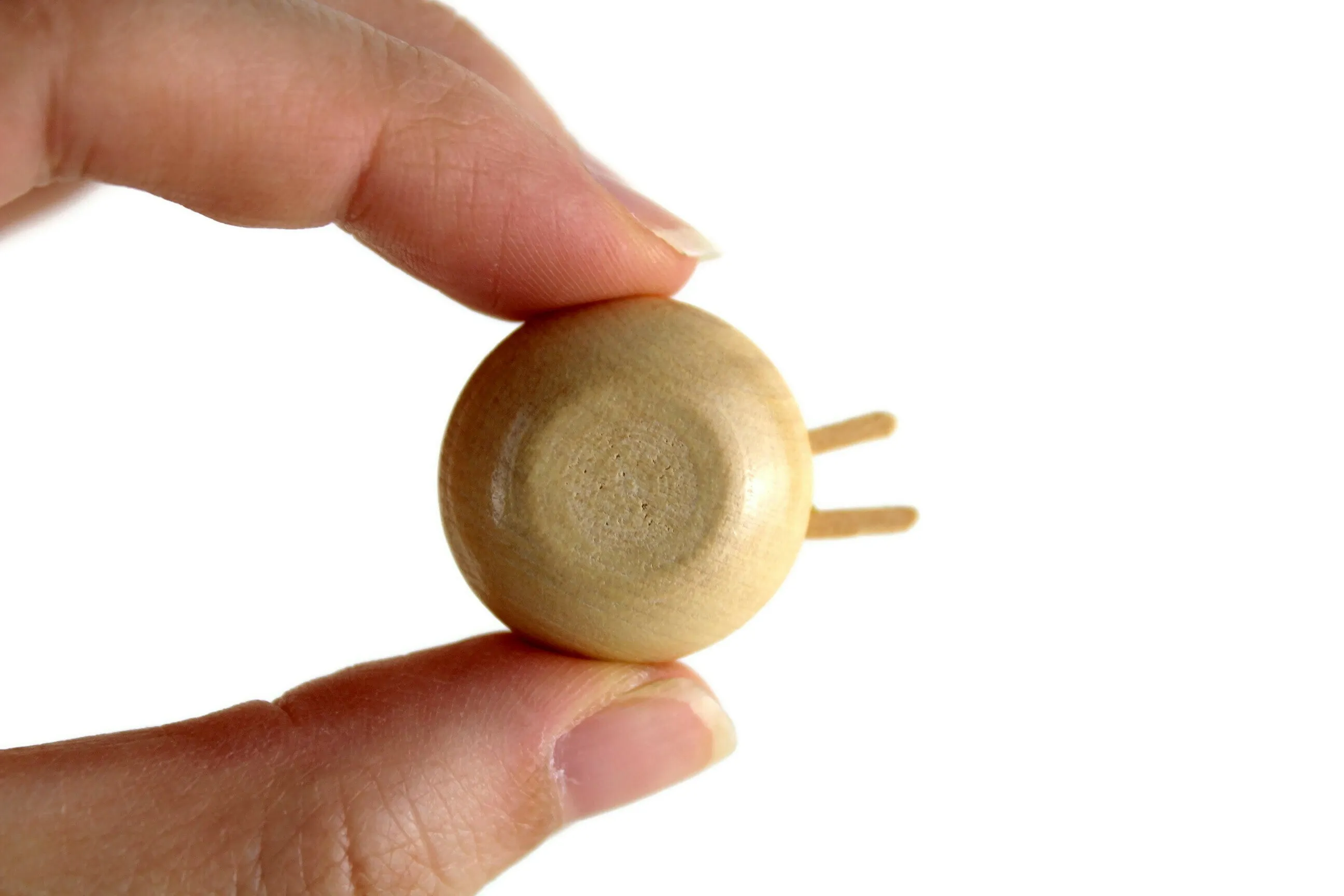 Vintage 1:12 Miniature Dollhouse Salad in Wooden Bowl