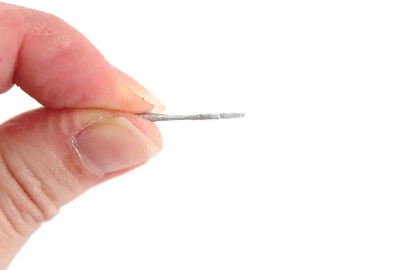 Vintage 1:12 Miniature Dollhouse Silver Metal Paintbrush
