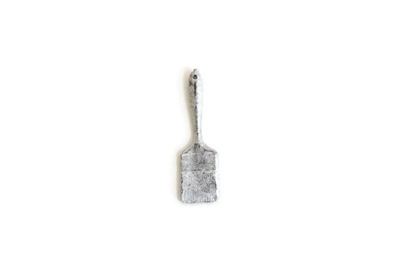 Vintage 1:12 Miniature Dollhouse Silver Metal Paintbrush