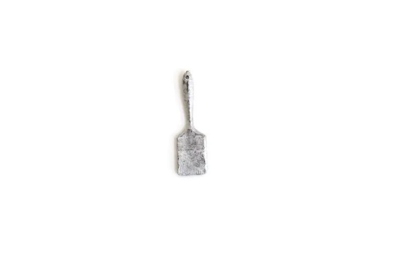 Vintage 1:12 Miniature Dollhouse Silver Metal Paintbrush