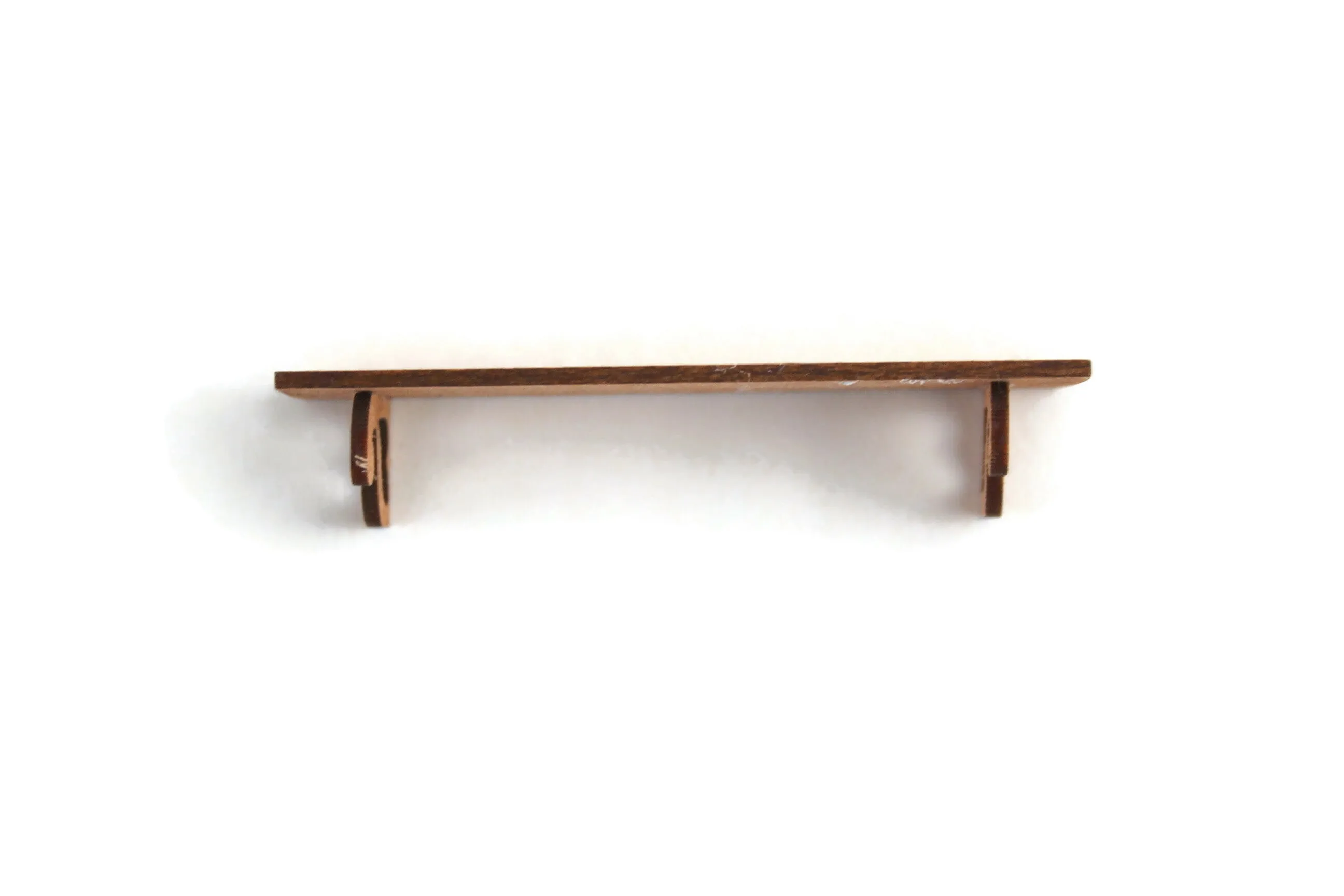 Vintage 1:12 Miniature Dollhouse Wooden Bracket Wall Shelf
