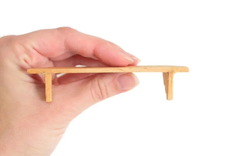Vintage 1:12 Miniature Dollhouse Wooden Bracket Wall Shelf