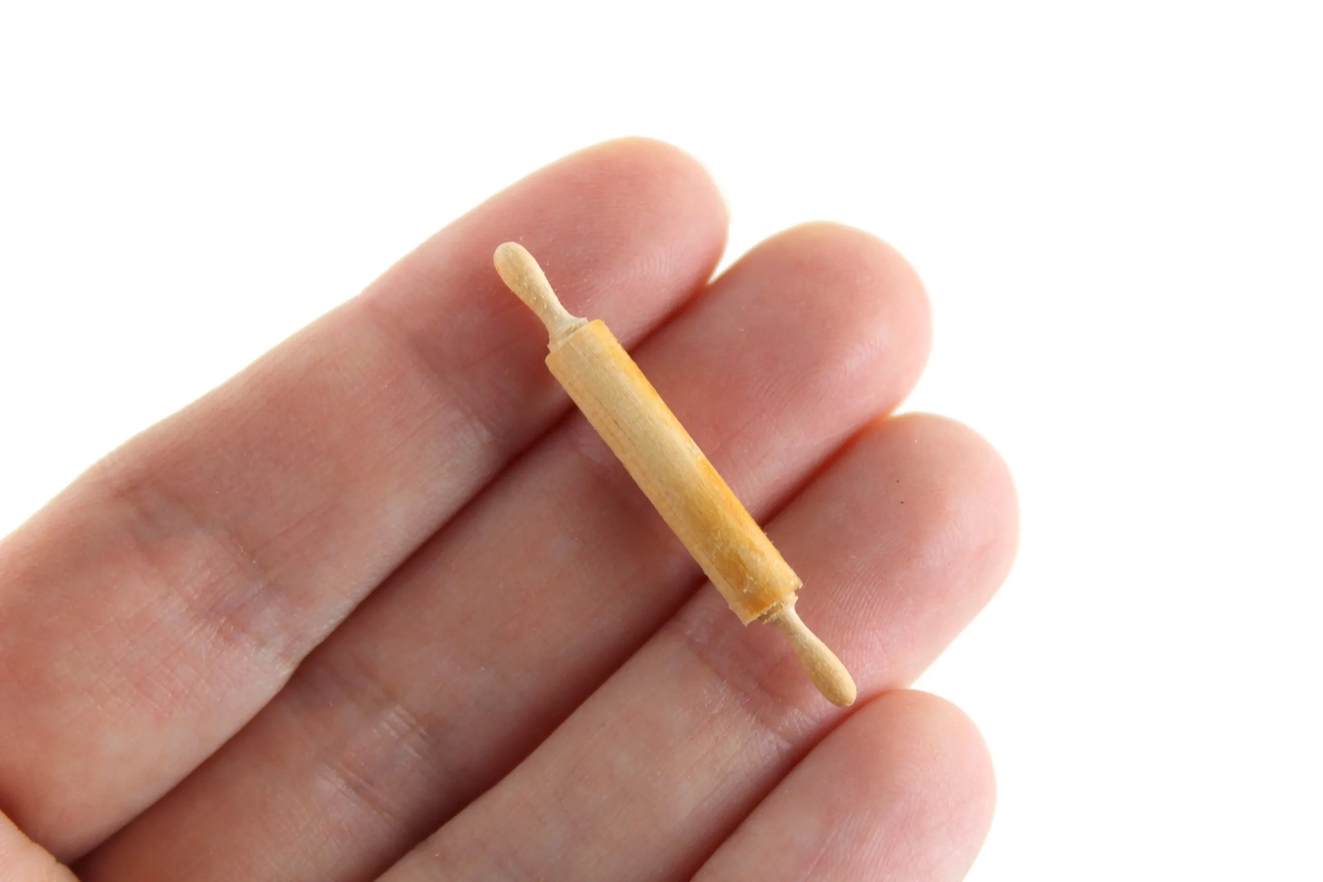 Vintage 1:12 Miniature Dollhouse Wooden Rolling Pin