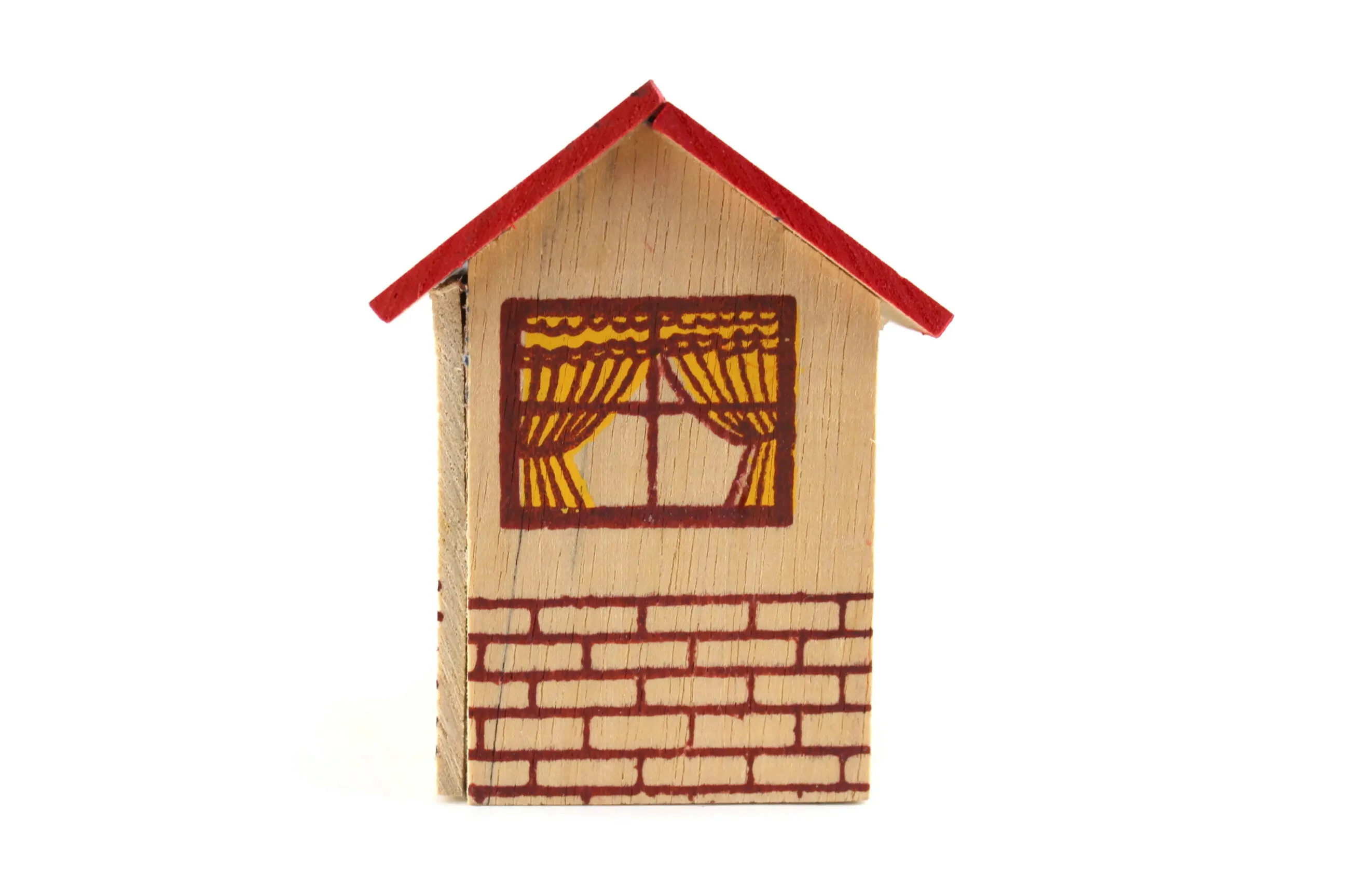 Vintage 1:12 or 1:144 Miniature Dollhouse Wooden Toy Dollhouse or Playhouse