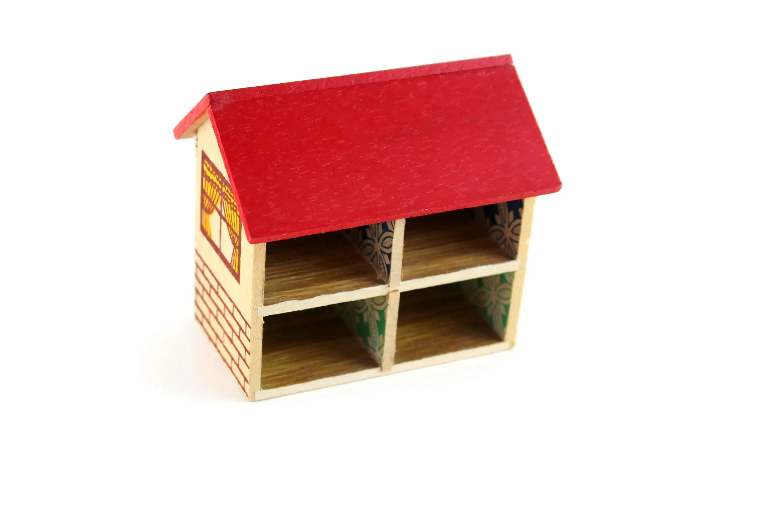 Vintage 1:12 or 1:144 Miniature Dollhouse Wooden Toy Dollhouse or Playhouse