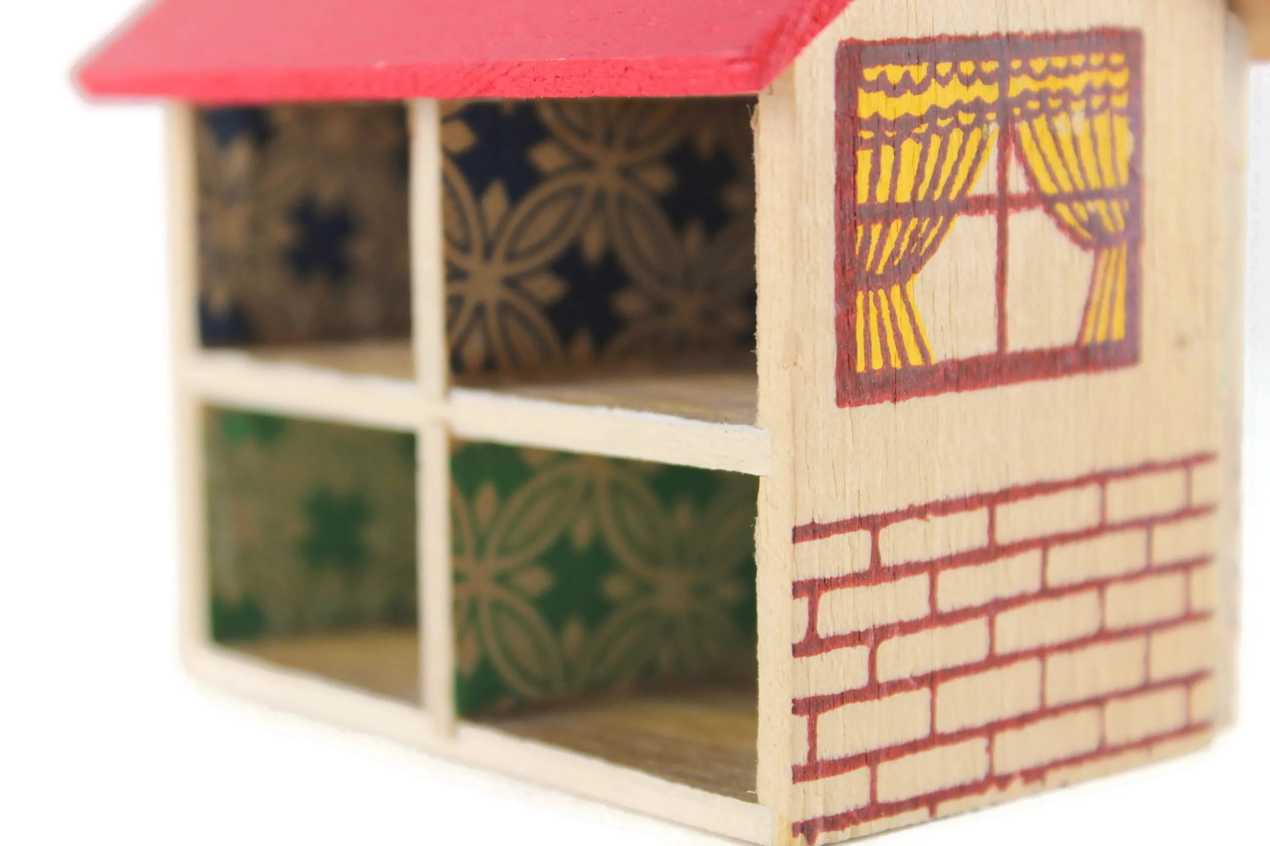 Vintage 1:12 or 1:144 Miniature Dollhouse Wooden Toy Dollhouse or Playhouse