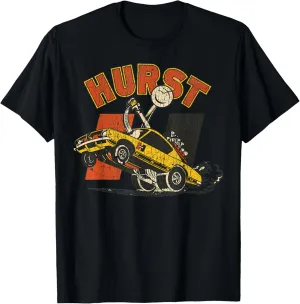 Vintage Car Retro Hurst Racing Meme Hand Engine Funny T-Shirt