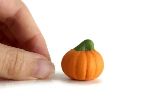 Vintage Miniature Ceramic Pumpkin Figurine