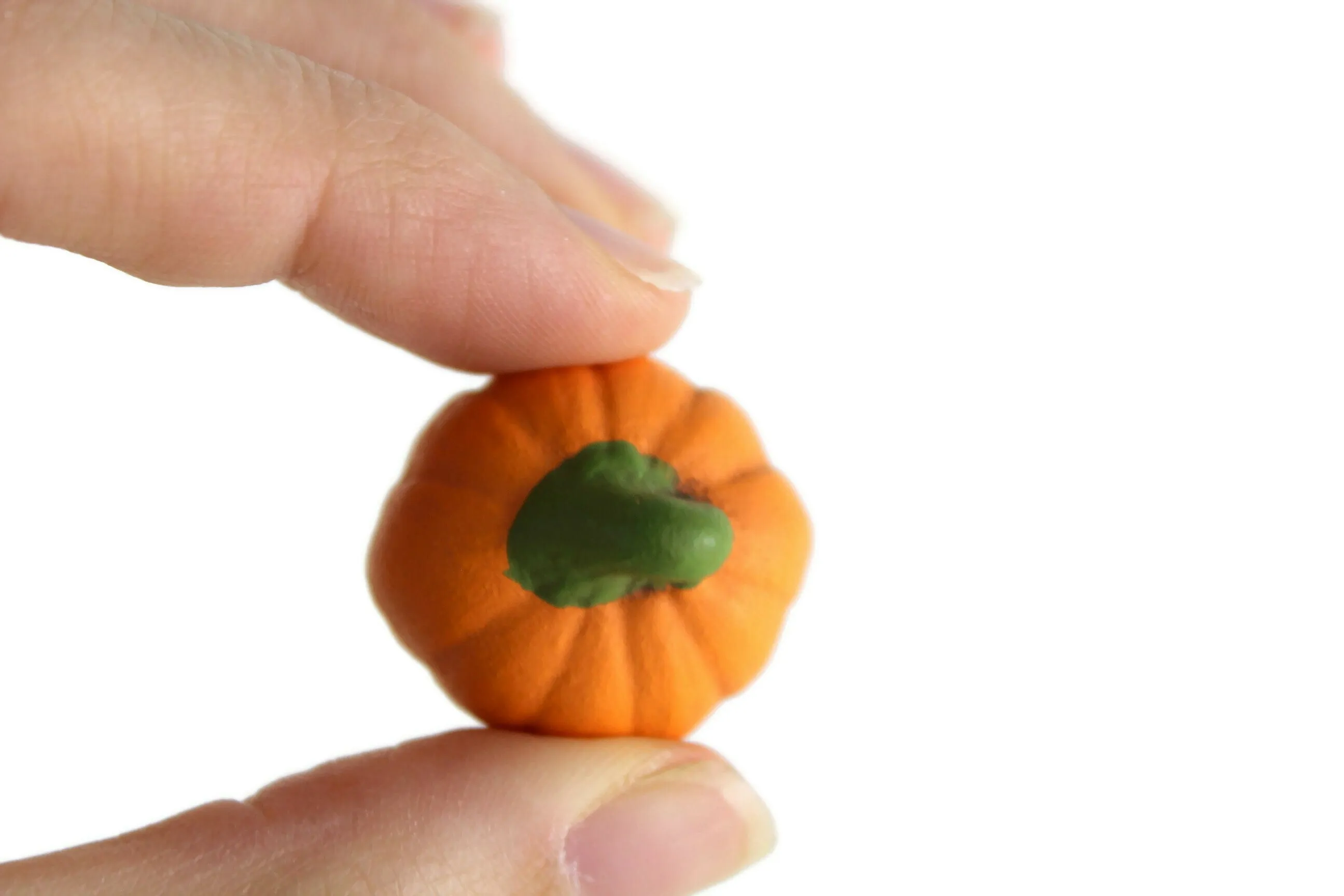 Vintage Miniature Ceramic Pumpkin Figurine