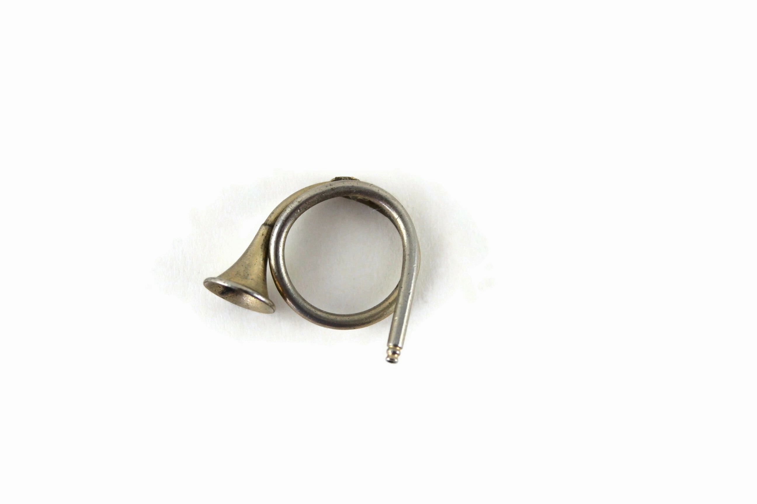Vintage 1:12 Miniature Dollhouse Brass French Horn