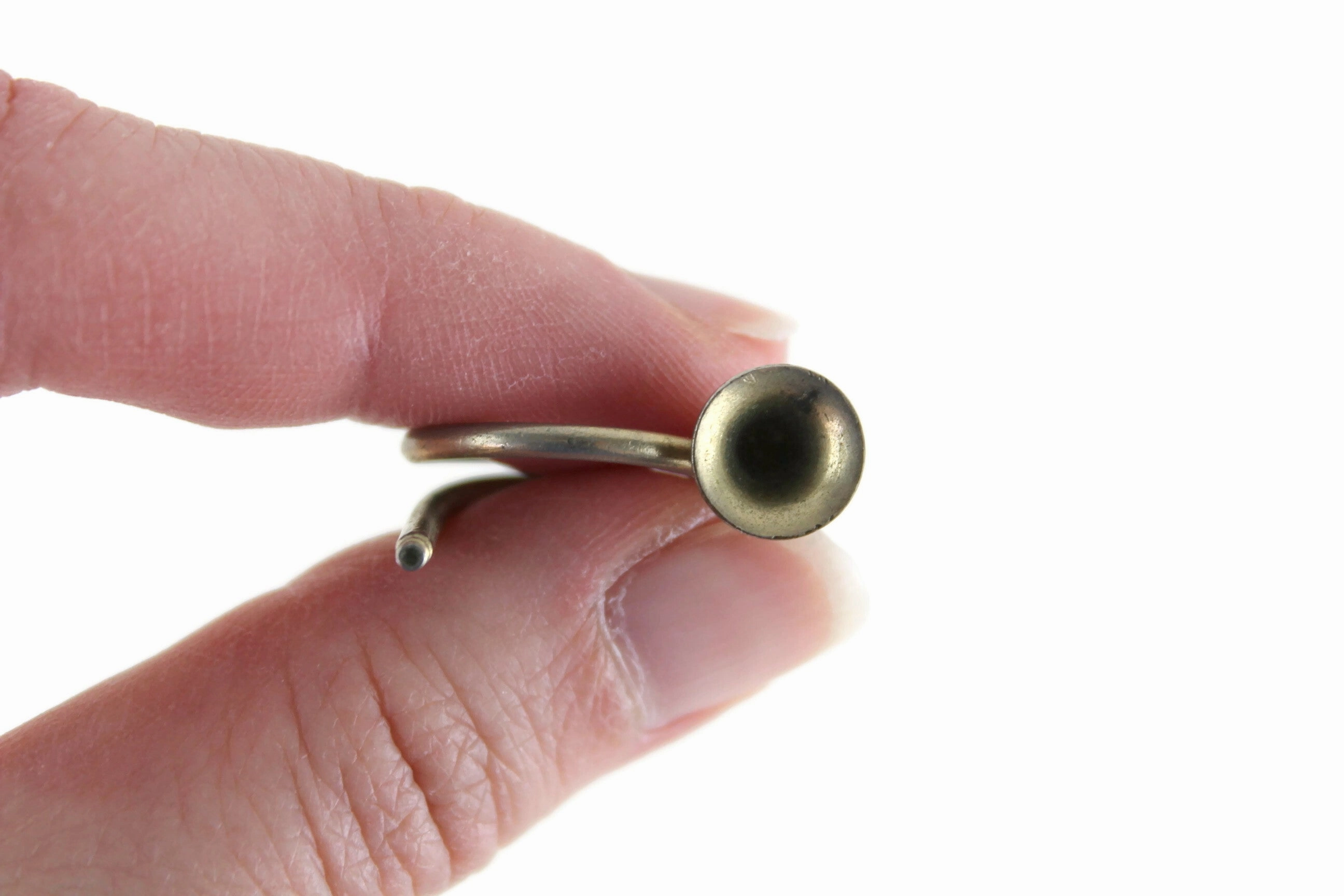 Vintage 1:12 Miniature Dollhouse Brass French Horn
