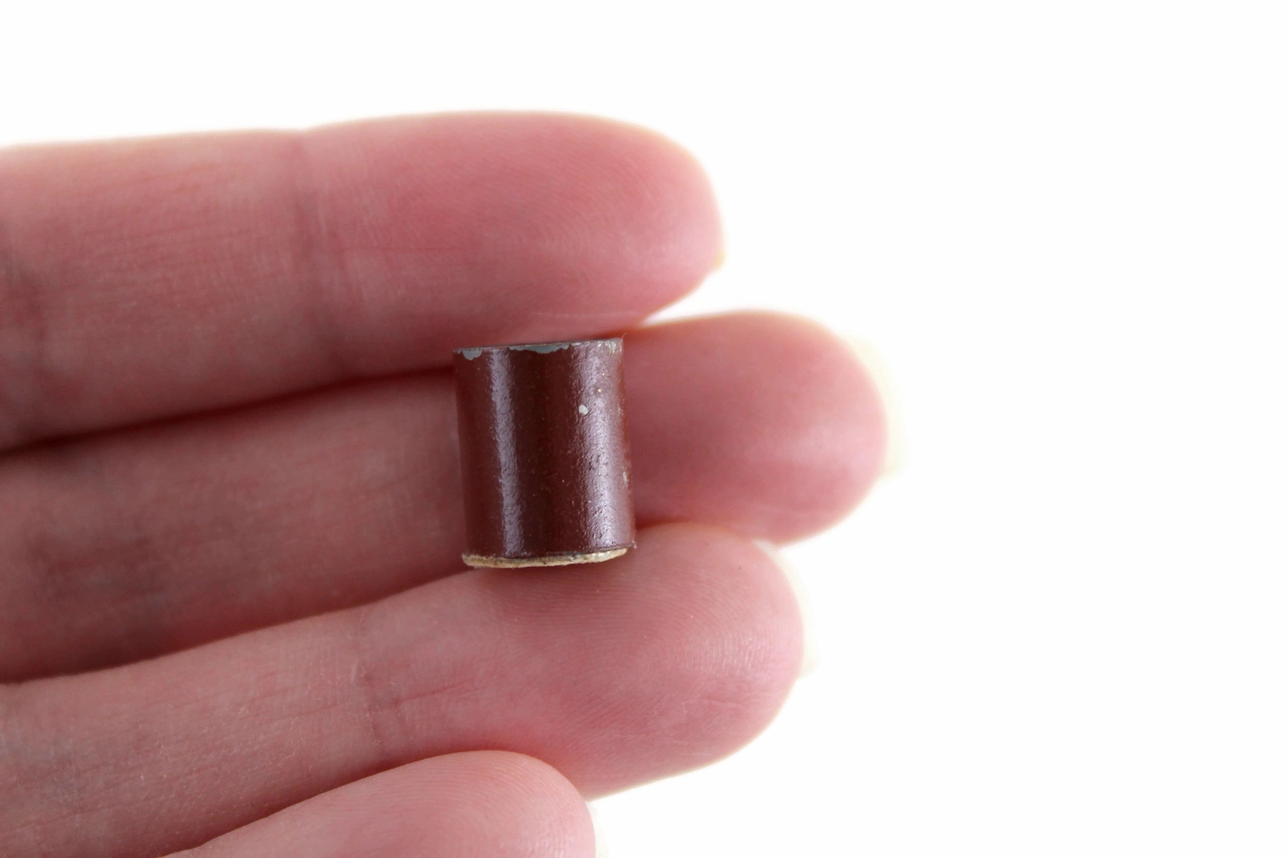 Vintage 1:12 Miniature Dollhouse Brown Pencil Cup