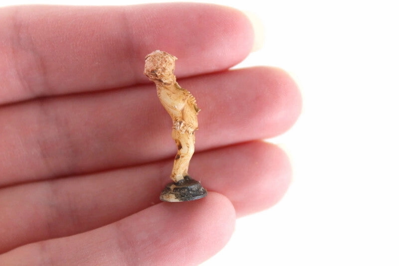 Vintage 1:12 Miniature Dollhouse Cherub Figurine with Musical Instrument