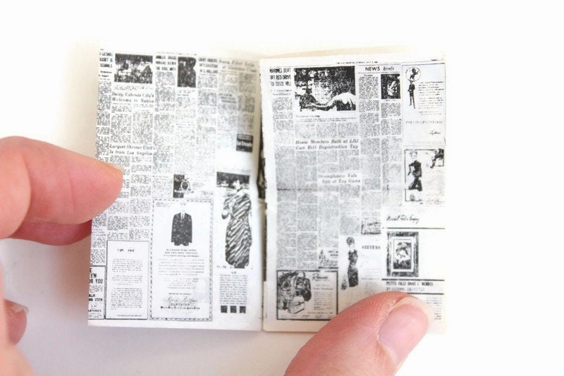 Vintage 1:12 Miniature Dollhouse Chicago Tribune Newspaper