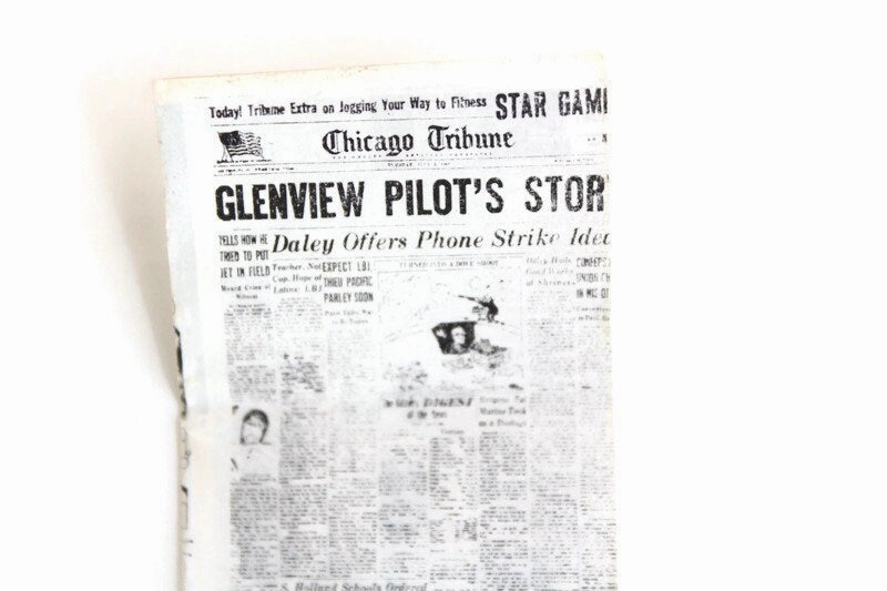 Vintage 1:12 Miniature Dollhouse Chicago Tribune Newspaper