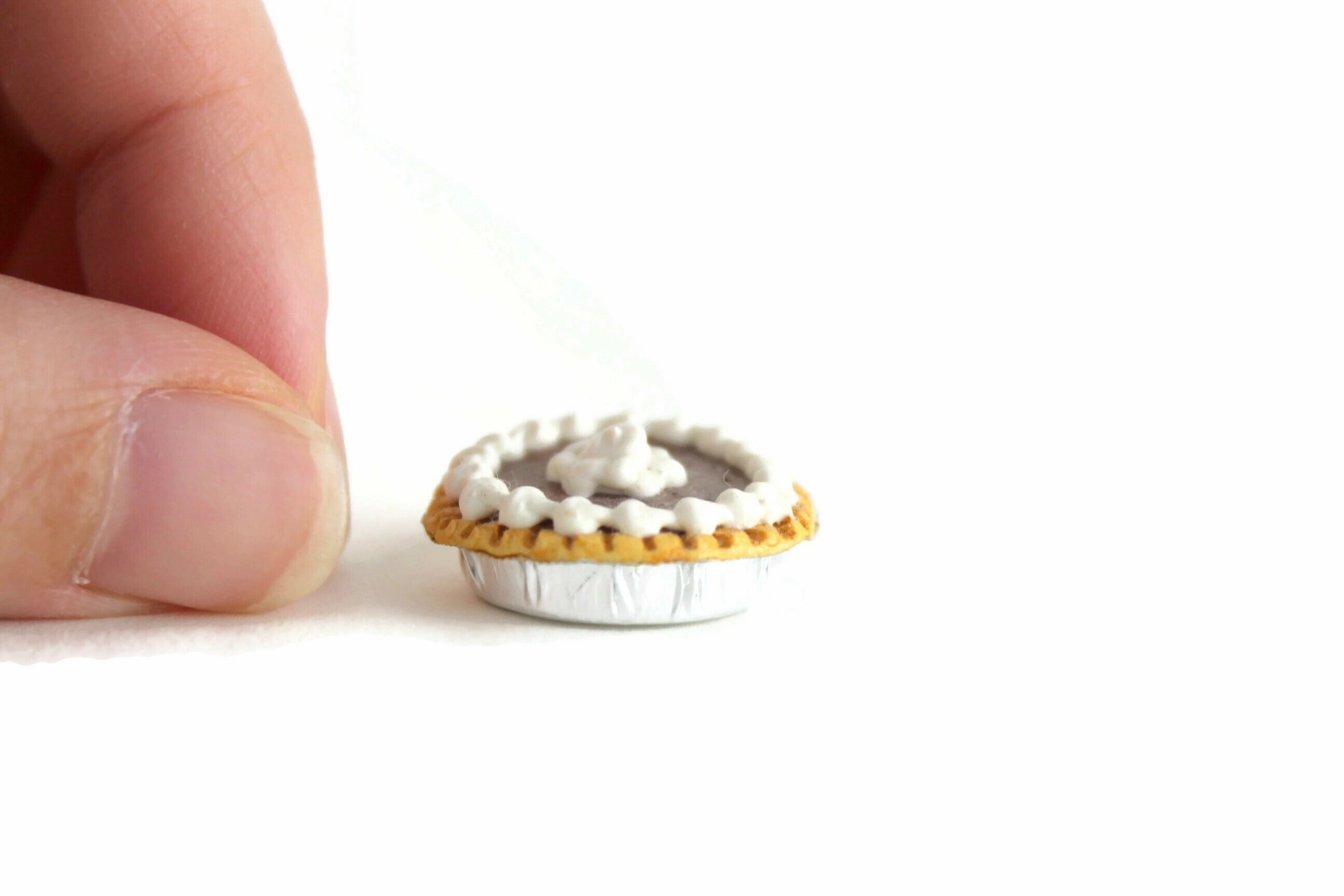 Vintage 1:12 Miniature Dollhouse Chocolate Cream Pie