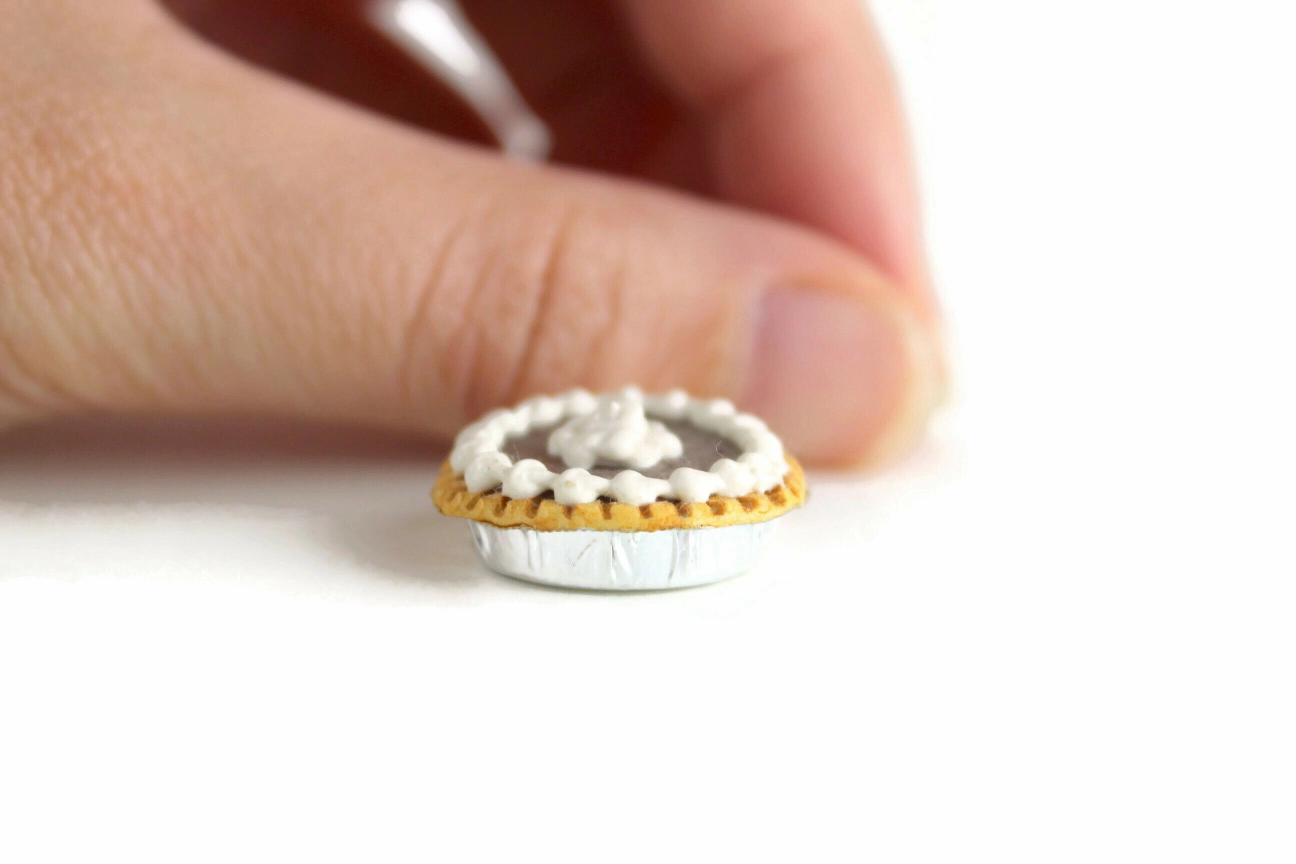 Vintage 1:12 Miniature Dollhouse Chocolate Cream Pie