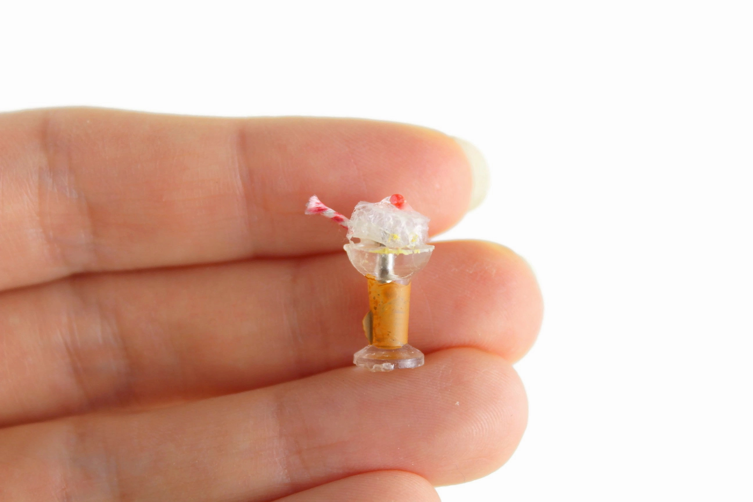 Vintage 1:12 Miniature Dollhouse Chocolate Milkshake