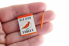 Vintage 1:12 Miniature Dollhouse Drawing Tablet & Pencil