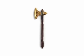 Vintage 1:12 Miniature Dollhouse Metal Battle Axe Wall Hanging