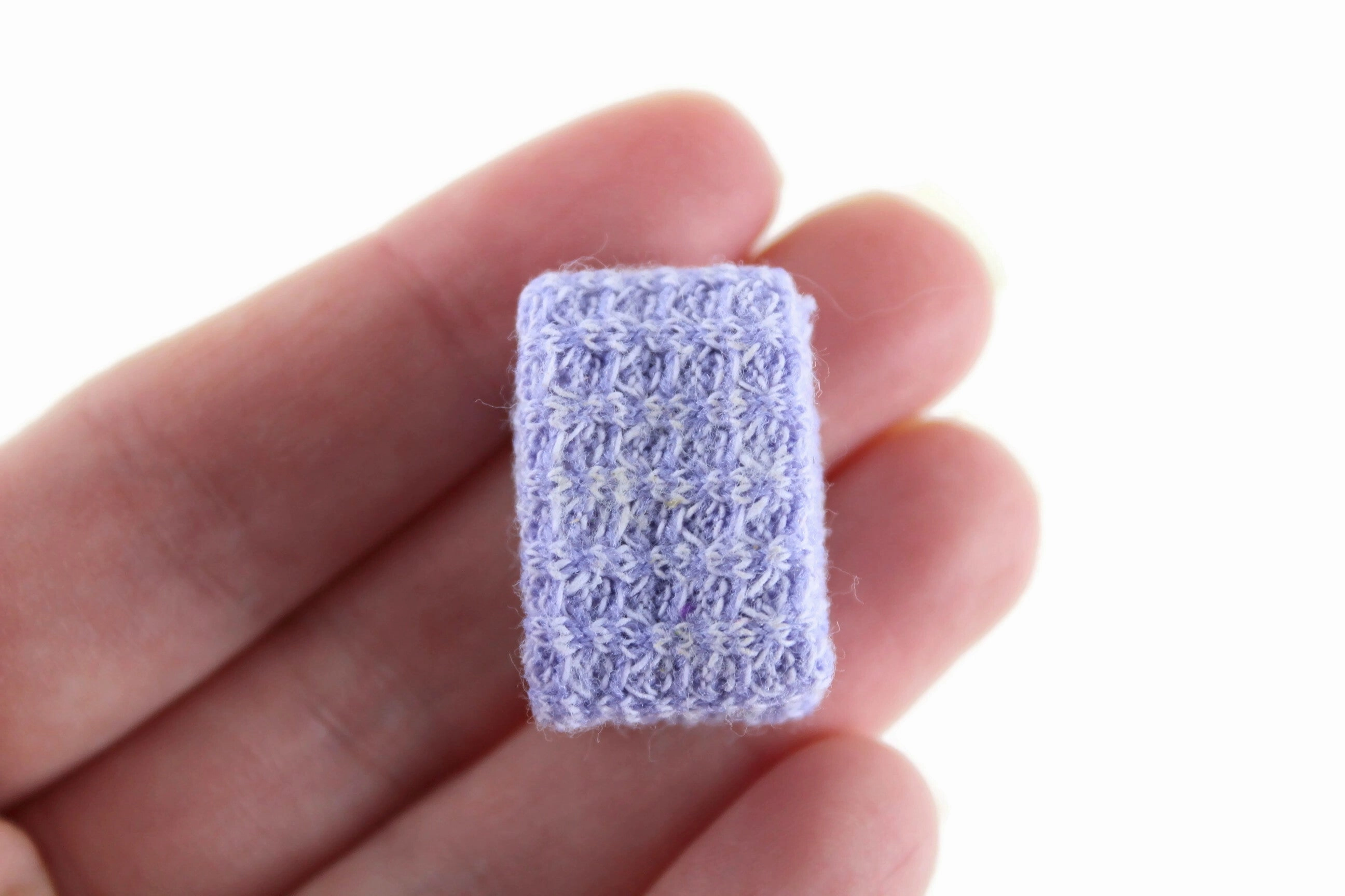Vintage 1:12 Miniature Dollhouse Purple Bath Towel
