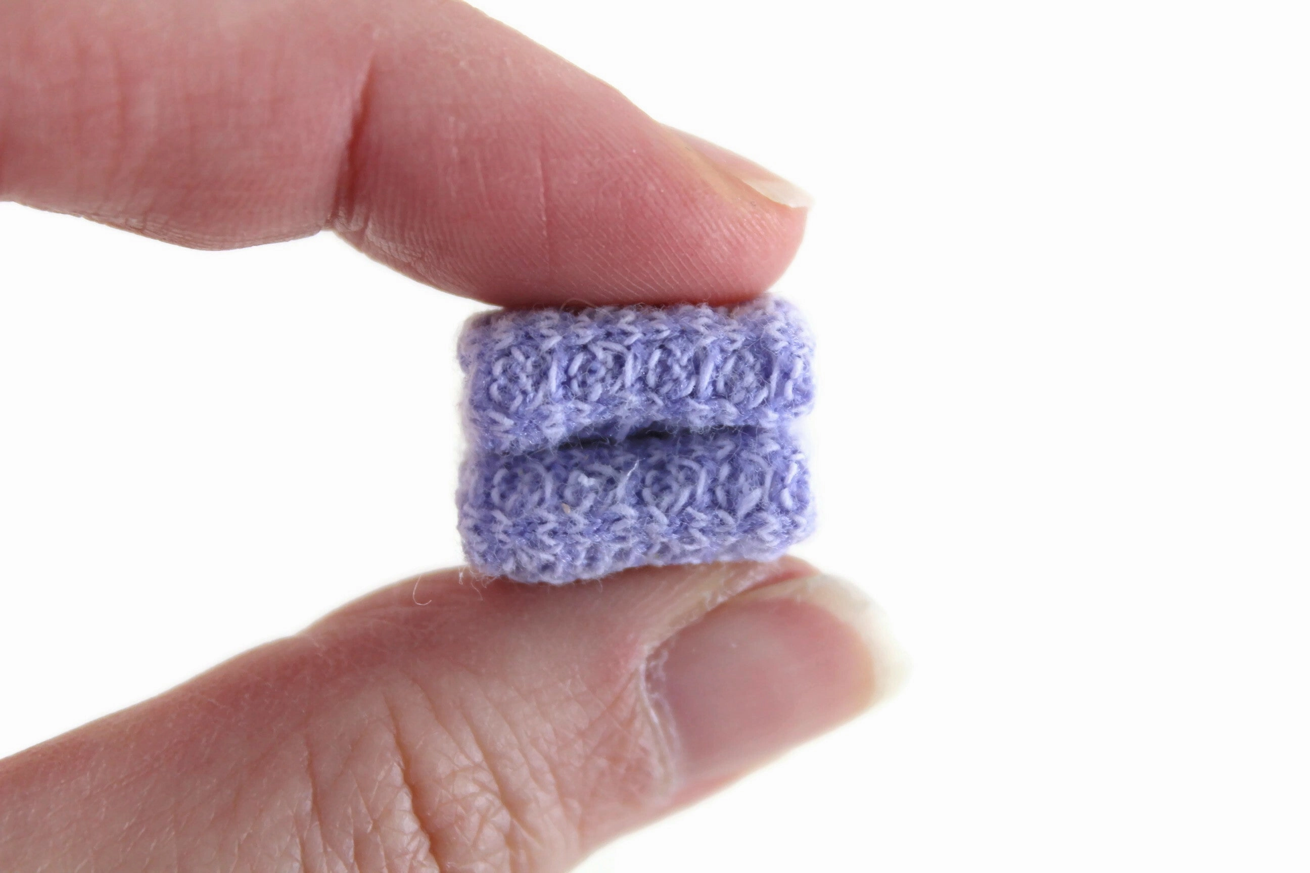 Vintage 1:12 Miniature Dollhouse Purple Bath Towel