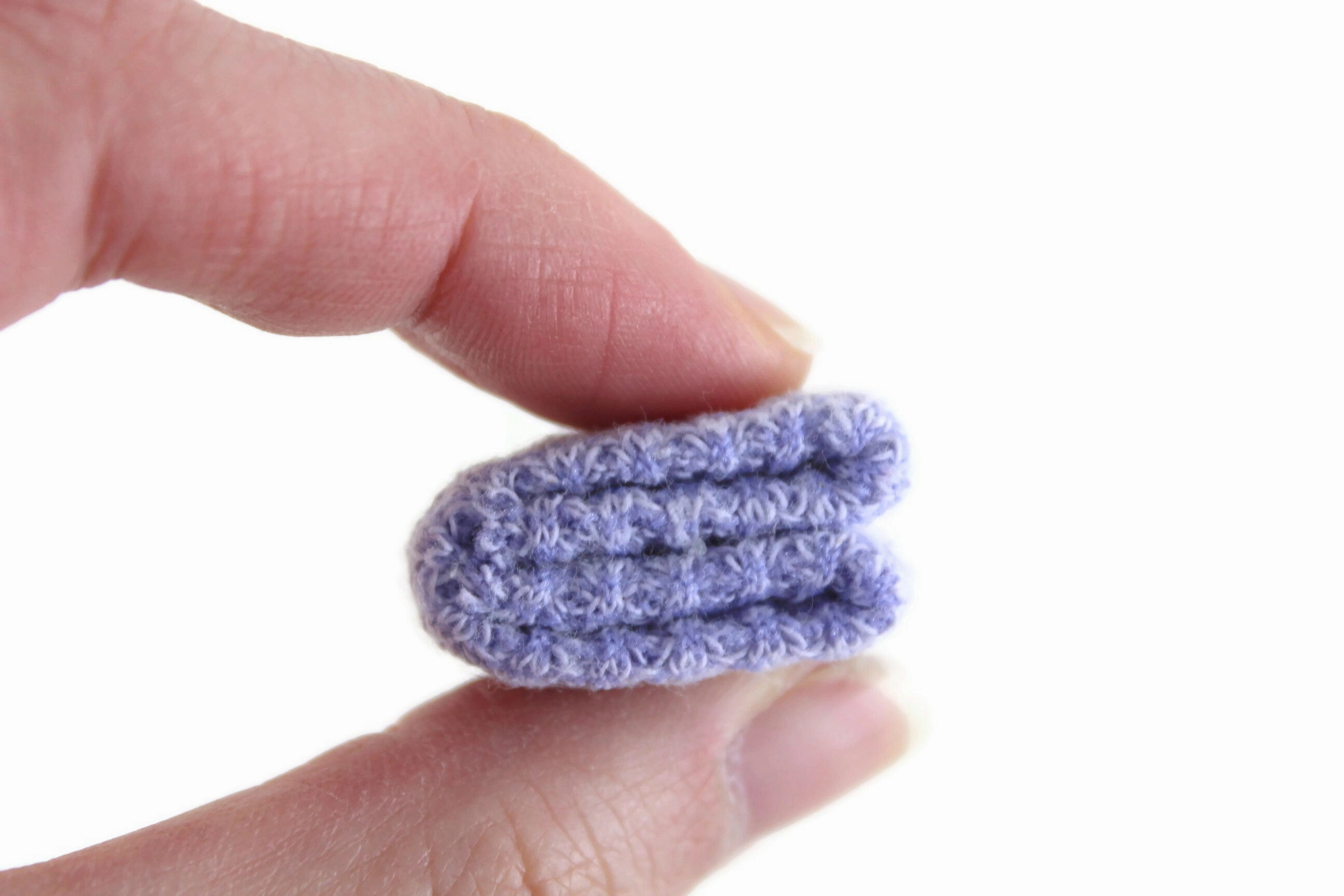 Vintage 1:12 Miniature Dollhouse Purple Bath Towel