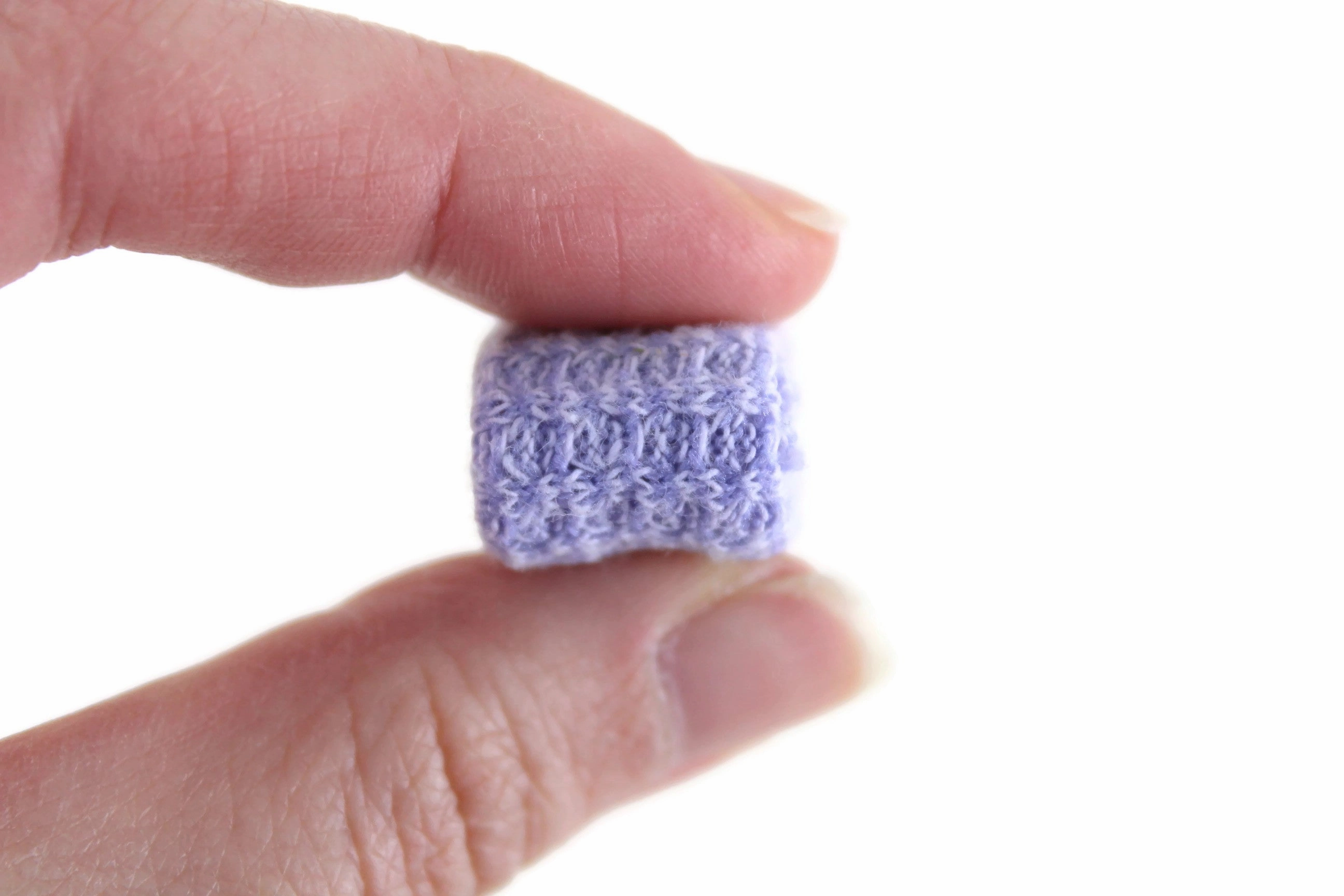 Vintage 1:12 Miniature Dollhouse Purple Bath Towel