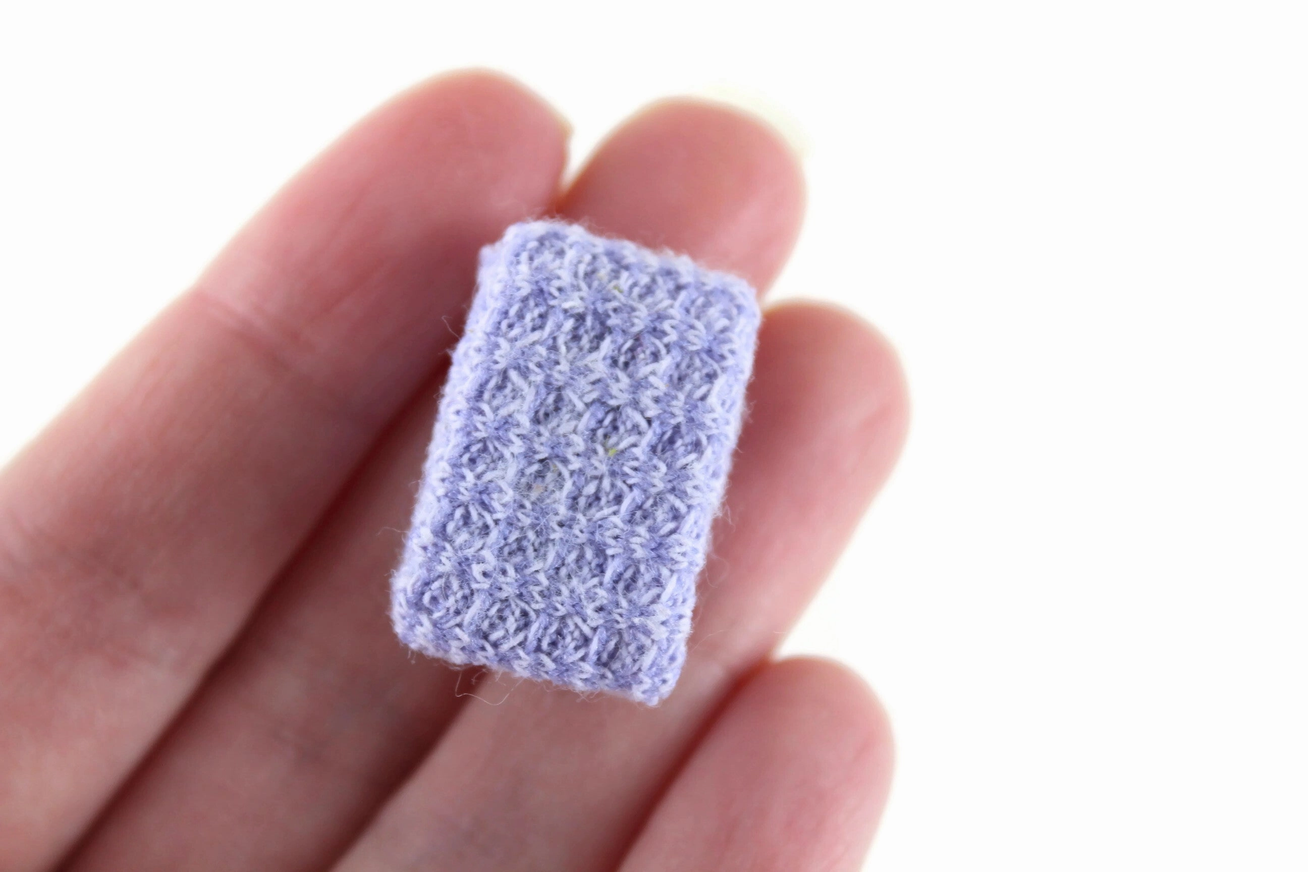 Vintage 1:12 Miniature Dollhouse Purple Bath Towel