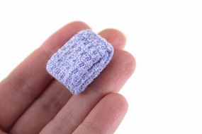 Vintage 1:12 Miniature Dollhouse Purple Bath Towel
