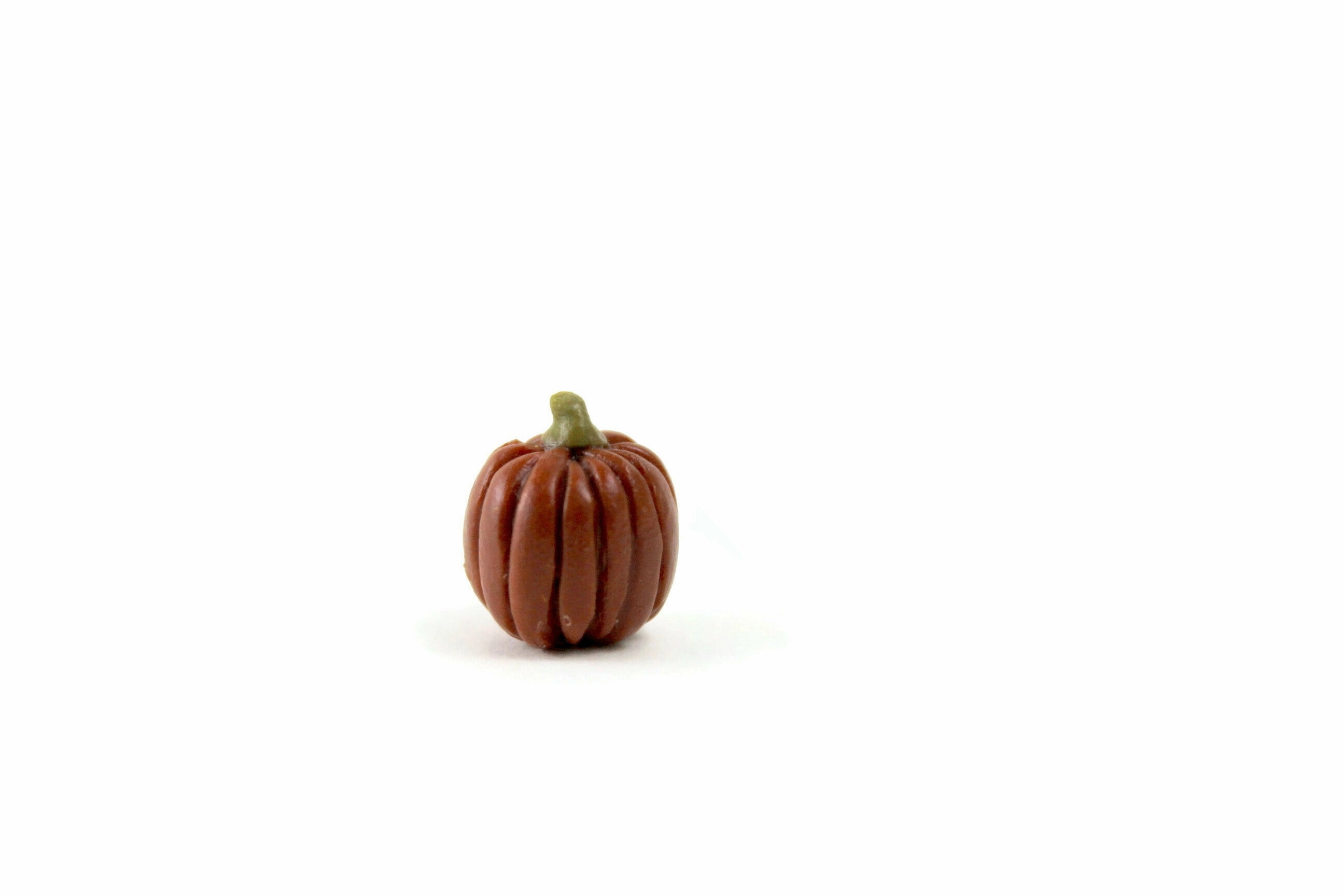 Vintage 1:12 Miniature Dollhouse Small Dark Orange Pumpkin