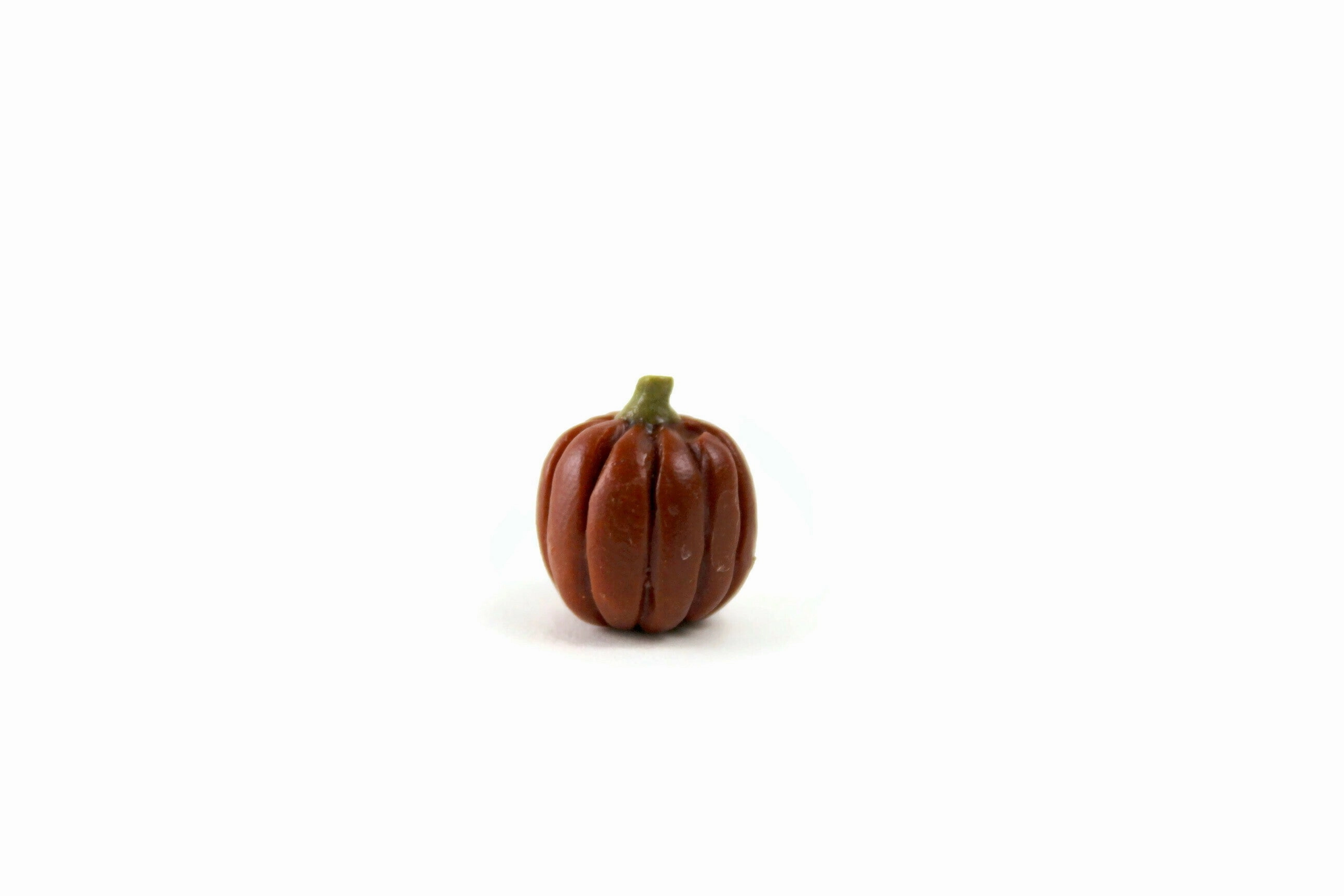 Vintage 1:12 Miniature Dollhouse Small Dark Orange Pumpkin