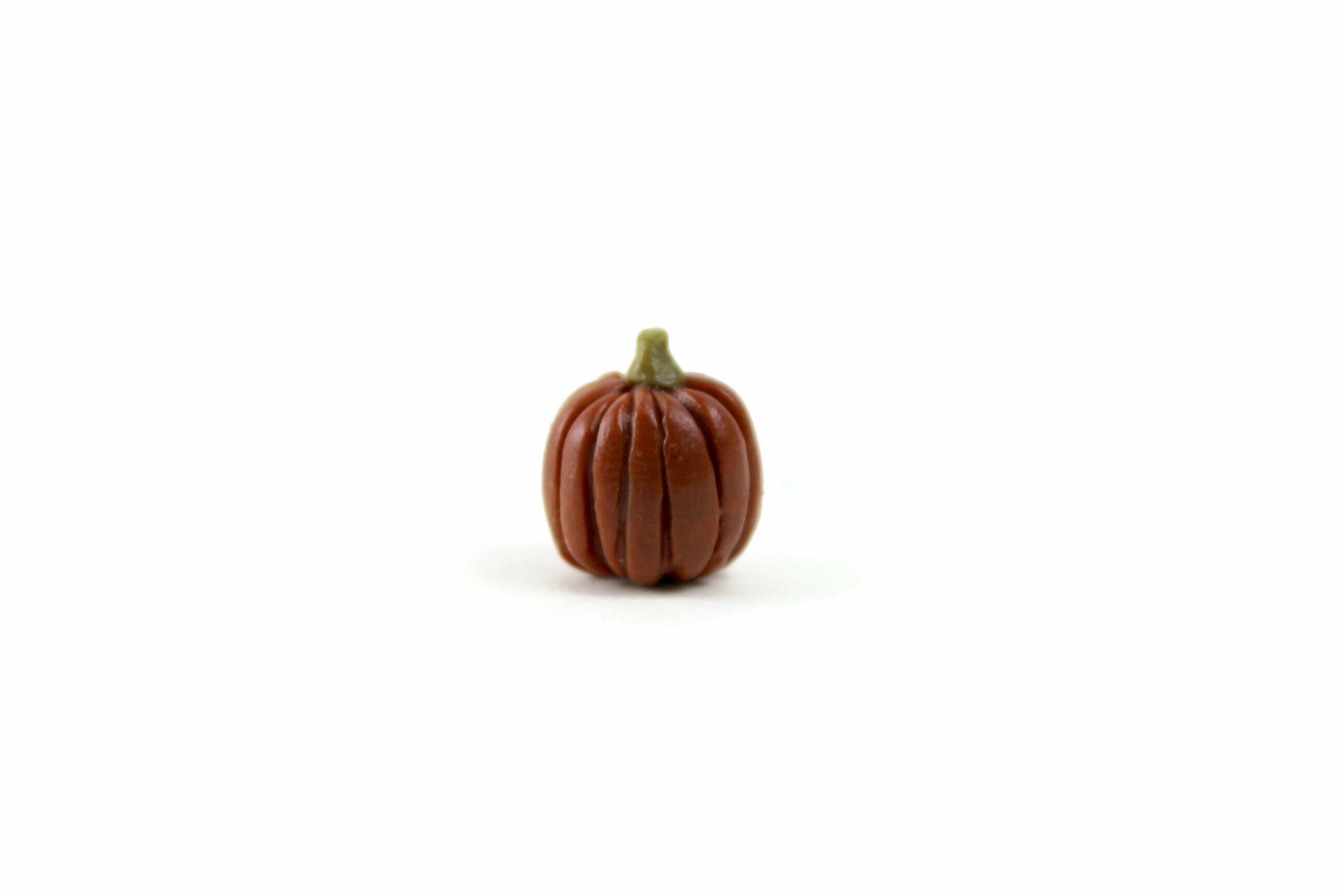 Vintage 1:12 Miniature Dollhouse Small Dark Orange Pumpkin