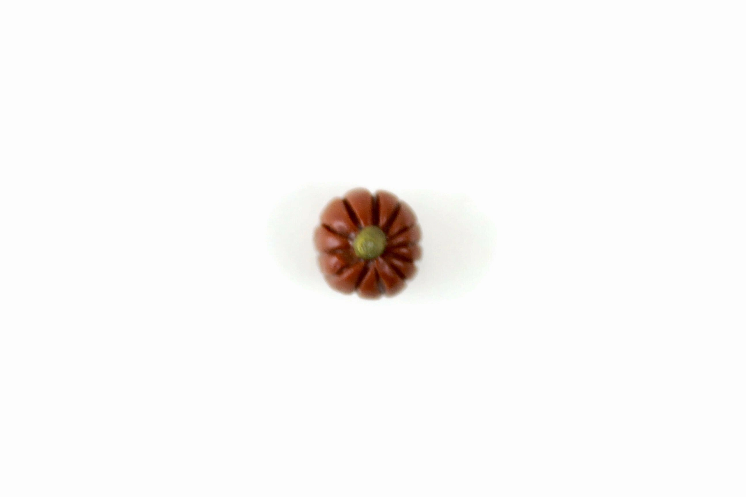 Vintage 1:12 Miniature Dollhouse Small Dark Orange Pumpkin
