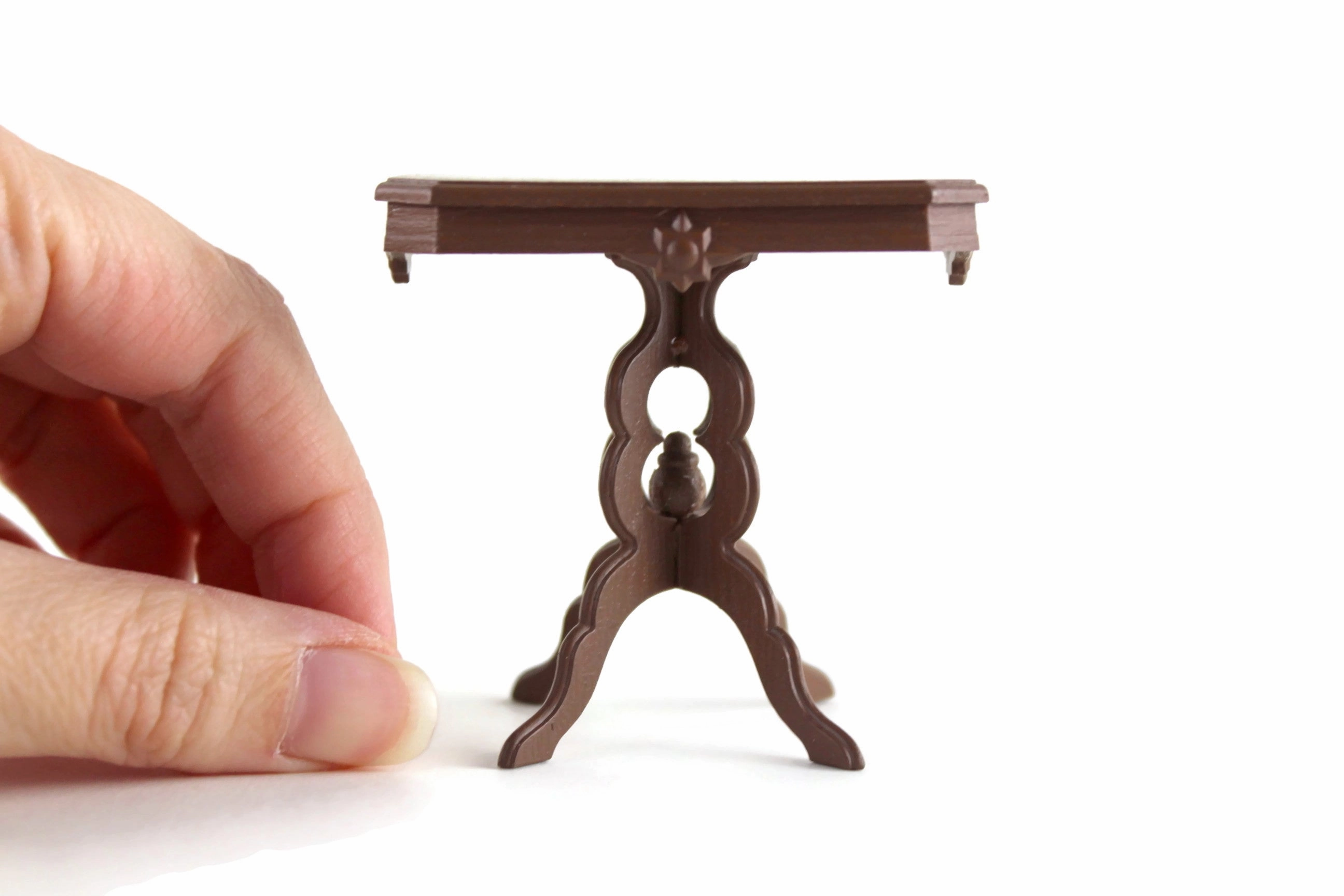 Vintage 1:12 Miniature Dollhouse Victorian End Table or Side Table