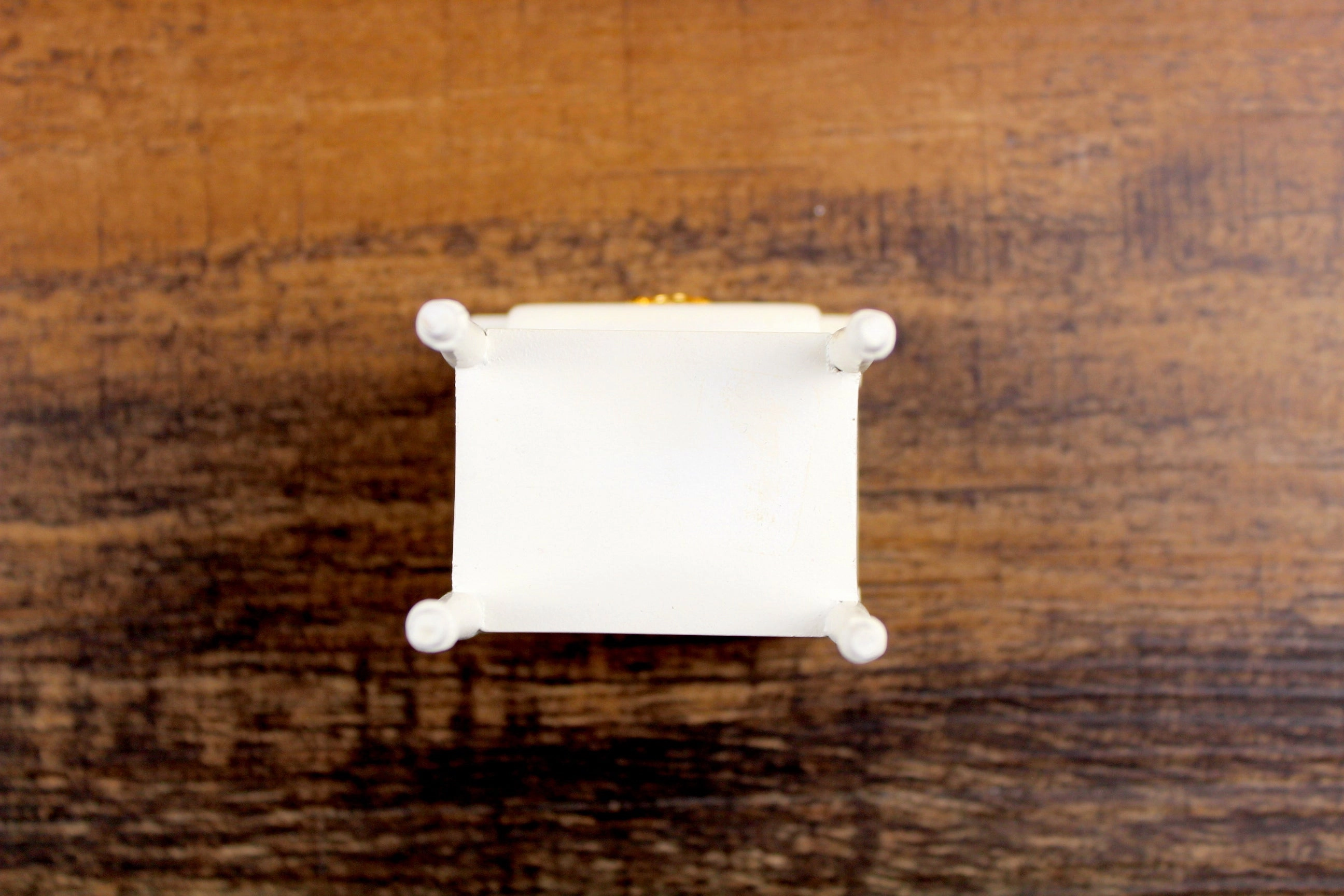 Vintage 1:12 Miniature Dollhouse White End Table, Side Table or Nightstand