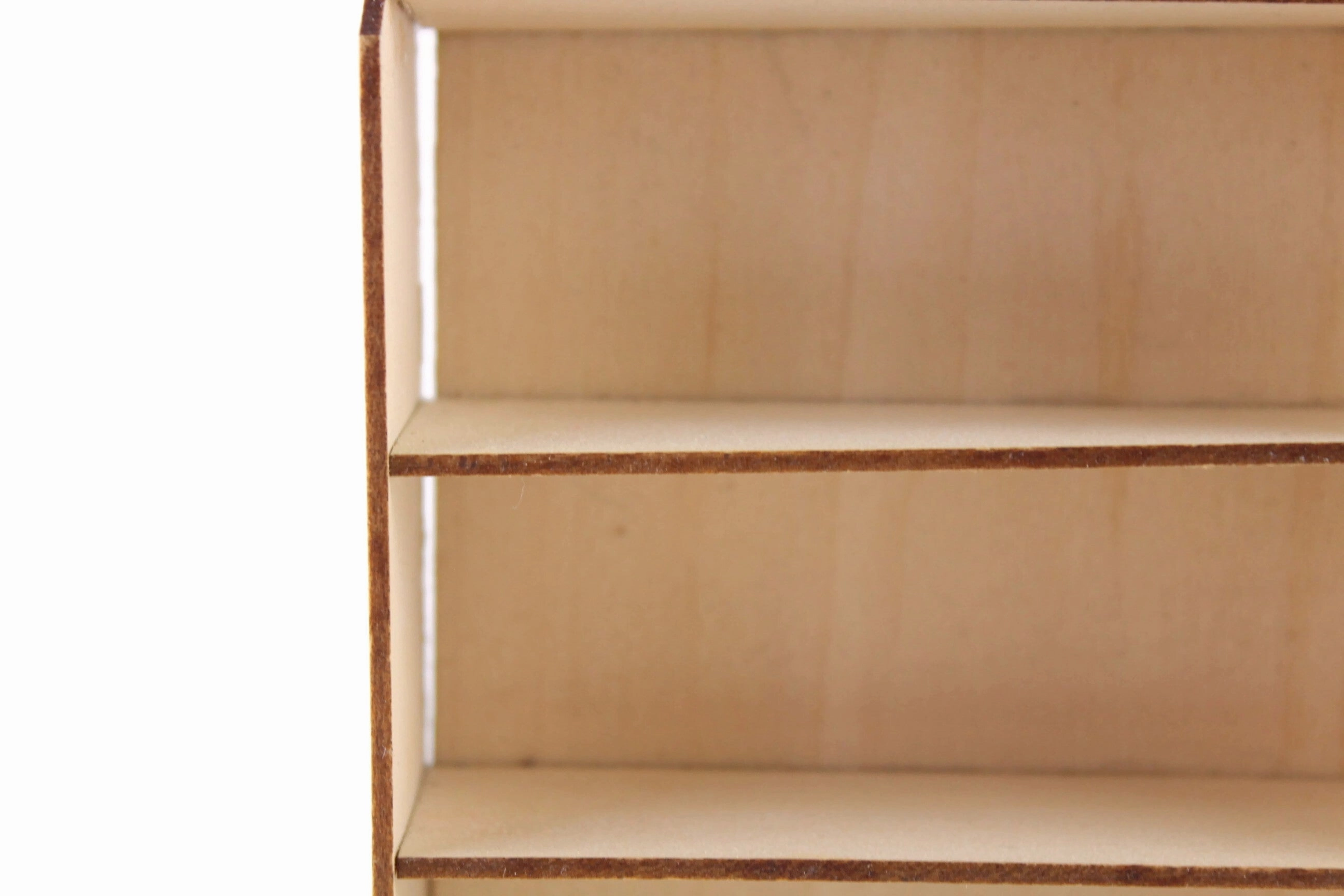 Vintage 1:12 Miniature Dollhouse Wooden Shelf, Bookshelf or Bookcase
