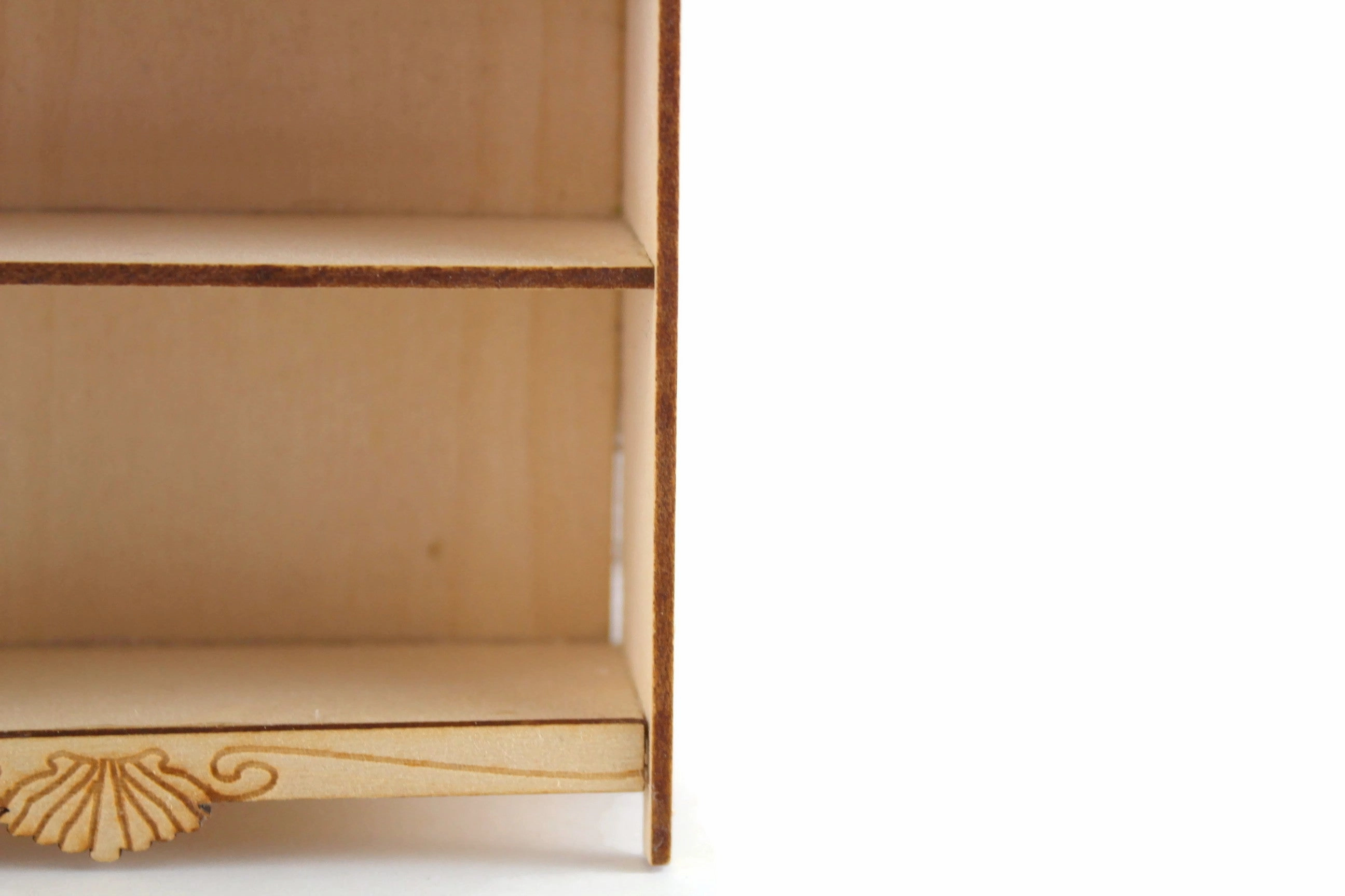 Vintage 1:12 Miniature Dollhouse Wooden Shelf, Bookshelf or Bookcase