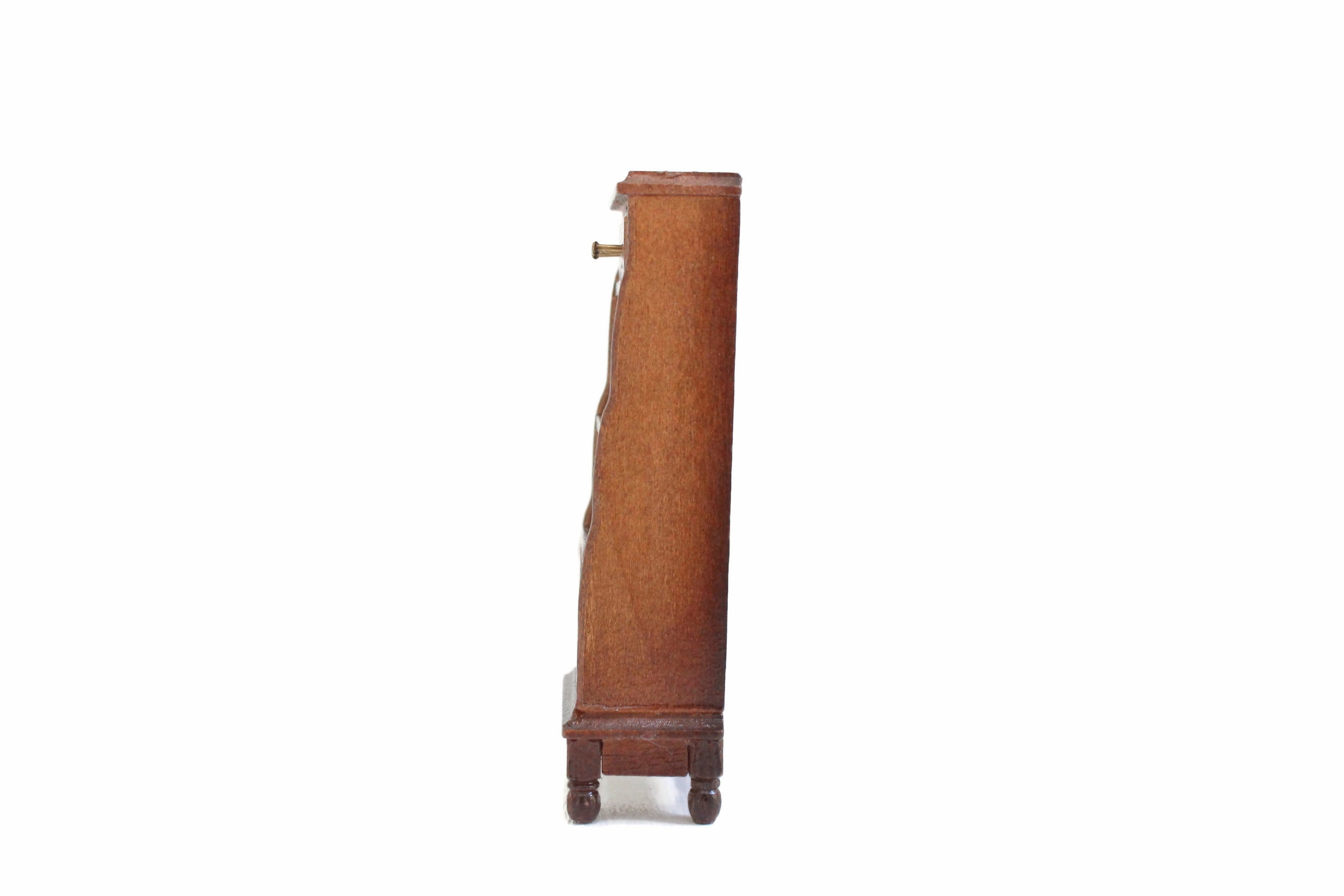 Vintage 1:12 Miniature Dollhouse Wooden Shelf, Bookshelf or Curio