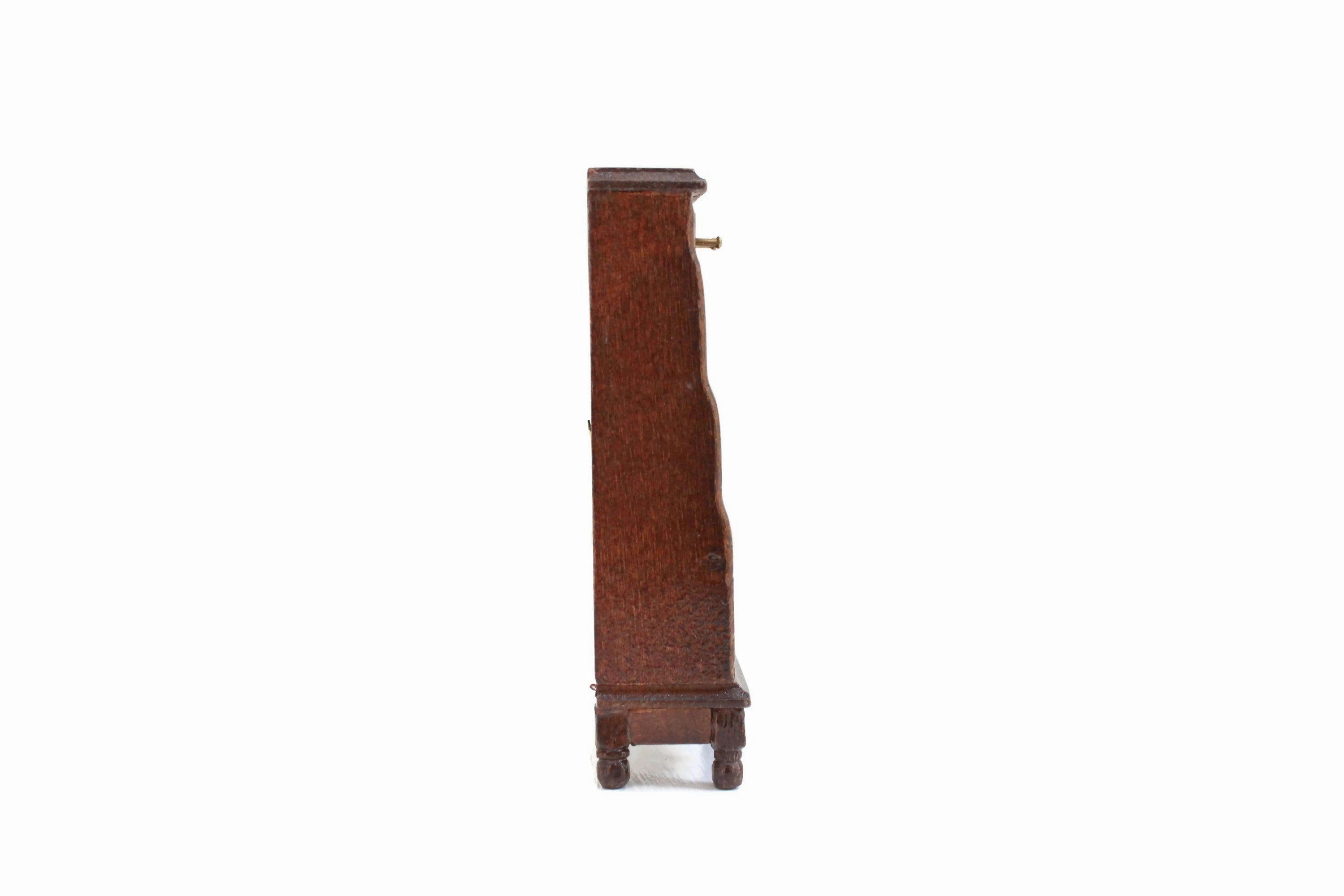 Vintage 1:12 Miniature Dollhouse Wooden Shelf, Bookshelf or Curio