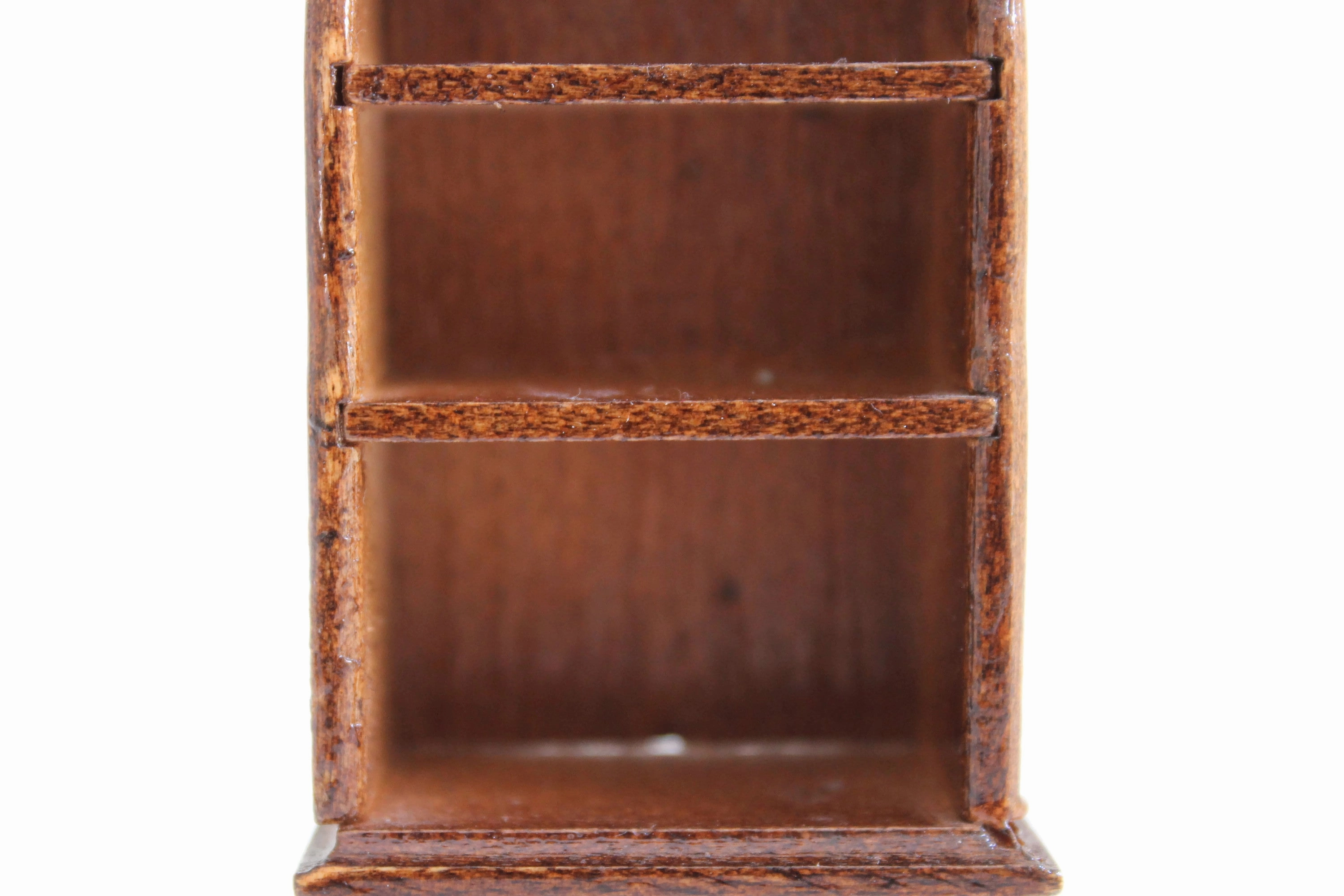Vintage 1:12 Miniature Dollhouse Wooden Shelf, Bookshelf or Curio