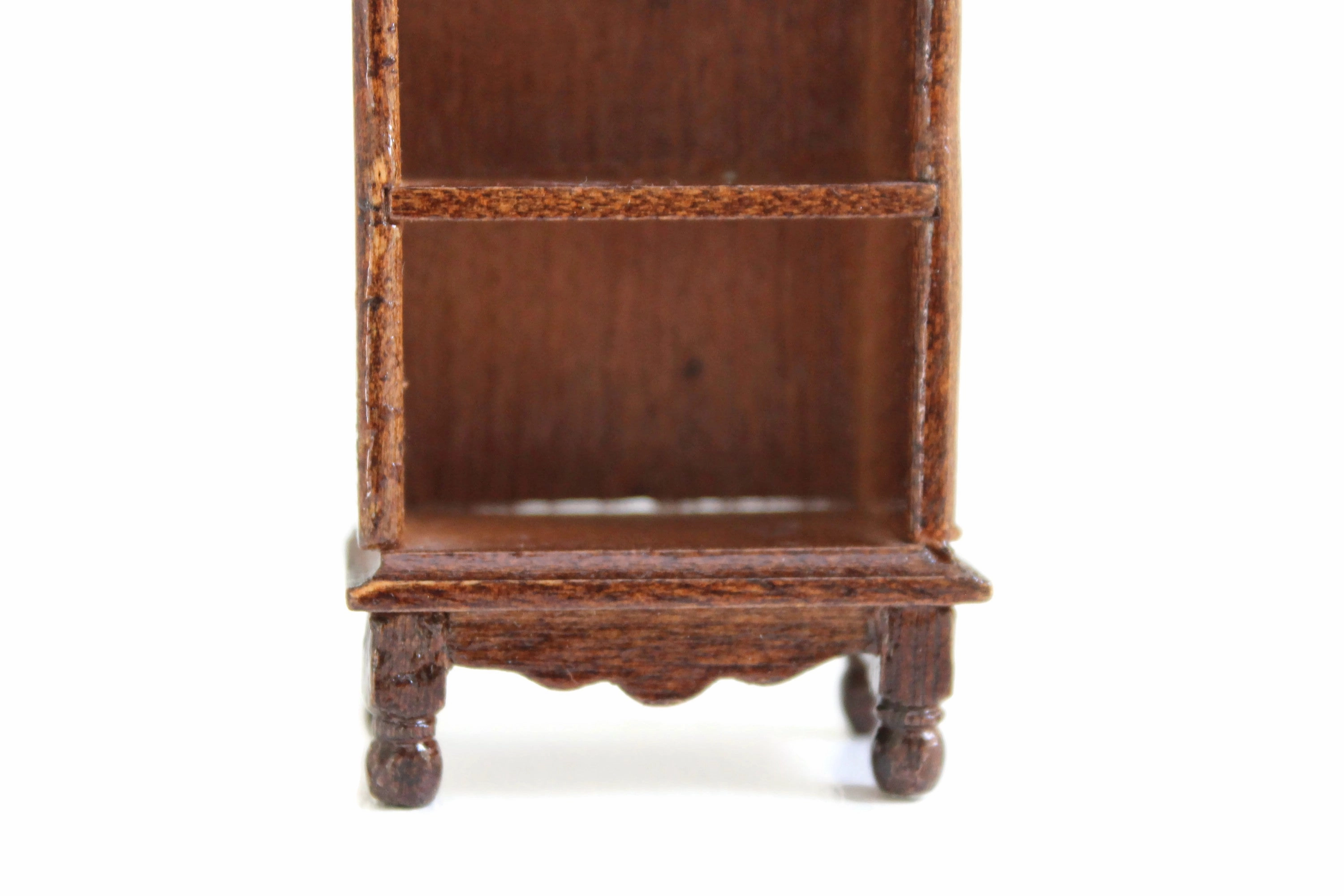 Vintage 1:12 Miniature Dollhouse Wooden Shelf, Bookshelf or Curio
