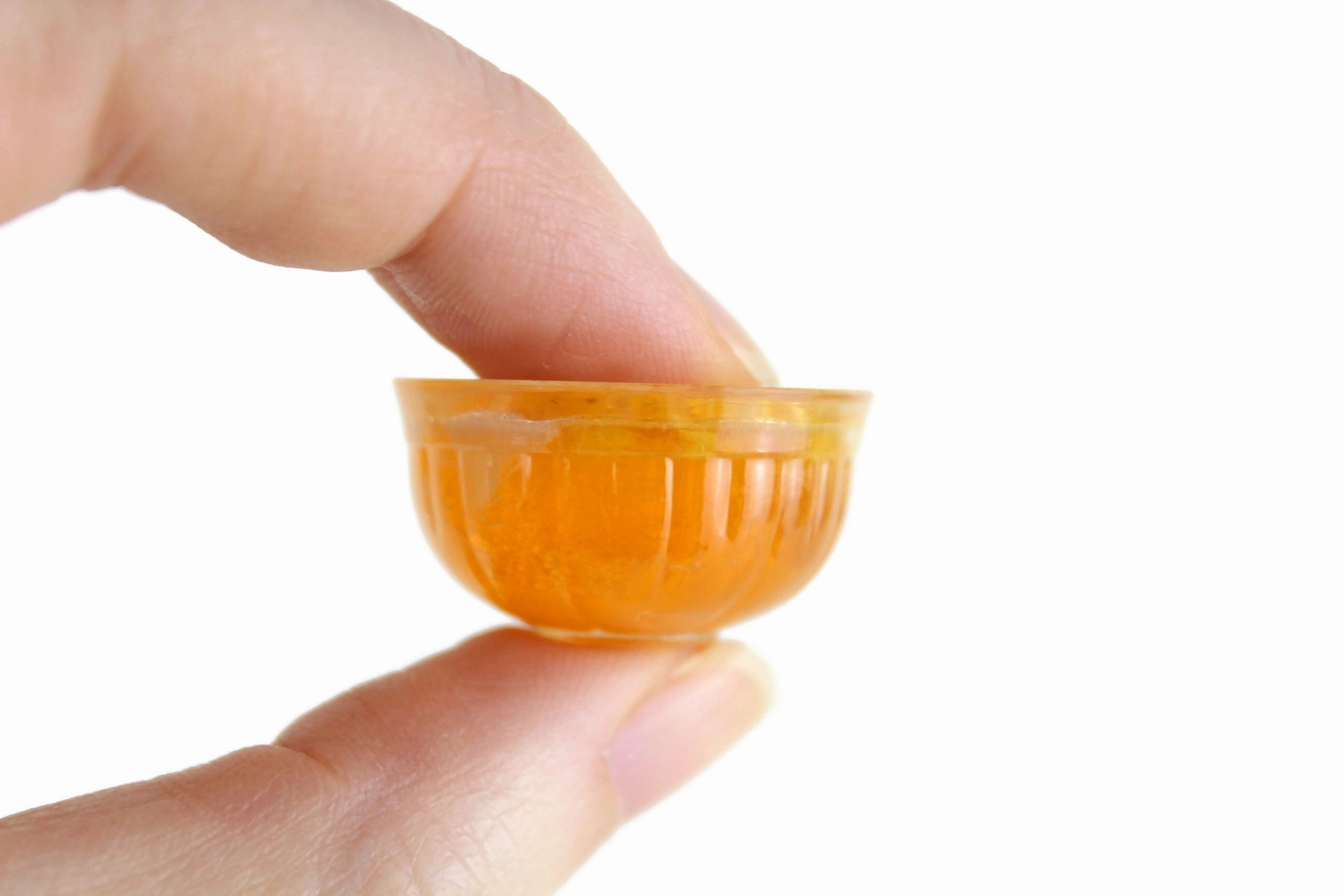 Vintage 1:12 Miniature Dollhouse Yellow Punch Bowl Set