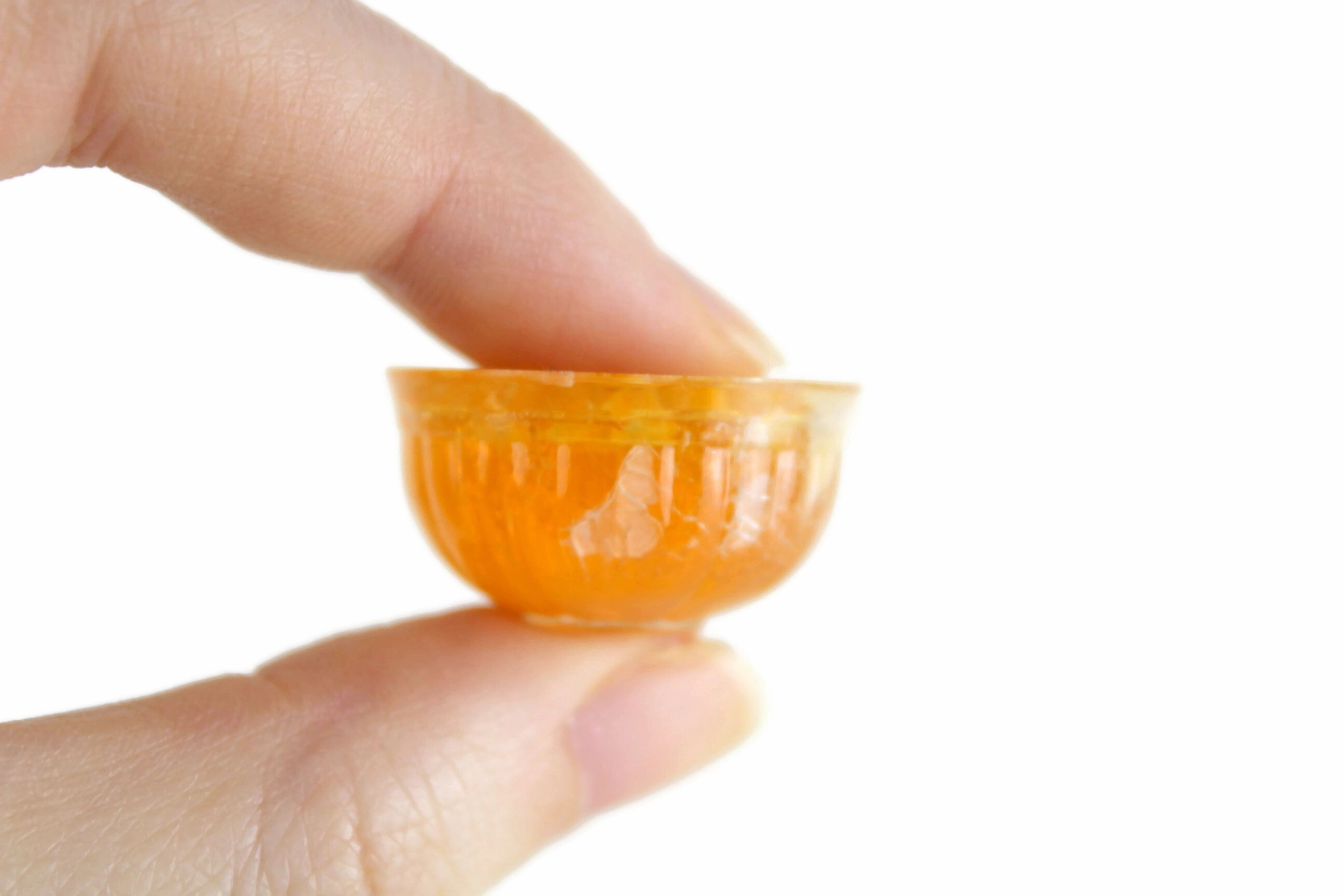 Vintage 1:12 Miniature Dollhouse Yellow Punch Bowl Set