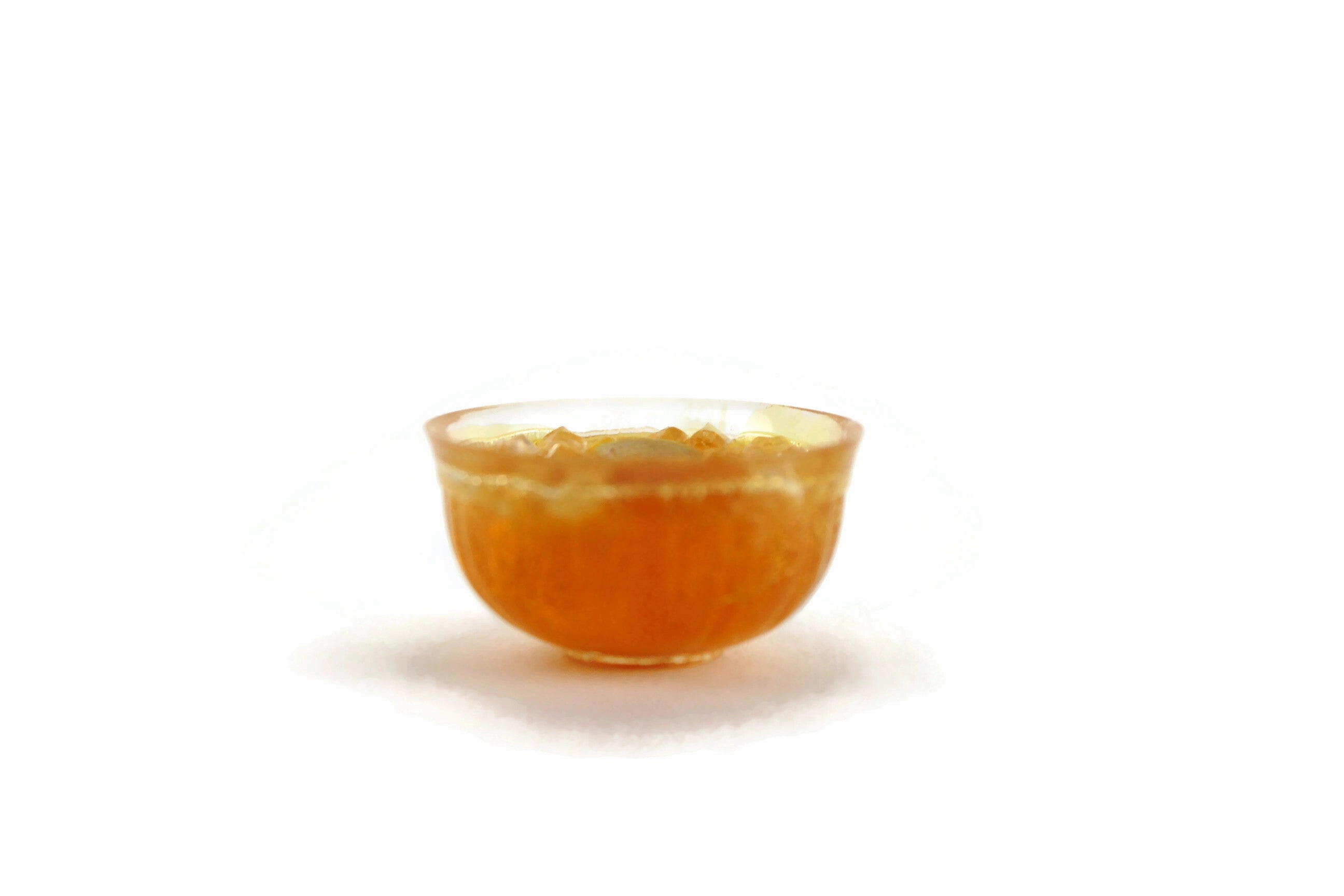 Vintage 1:12 Miniature Dollhouse Yellow Punch Bowl Set