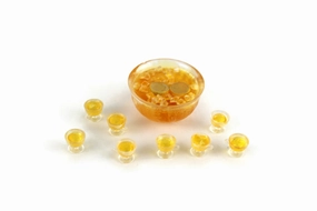 Vintage 1:12 Miniature Dollhouse Yellow Punch Bowl Set
